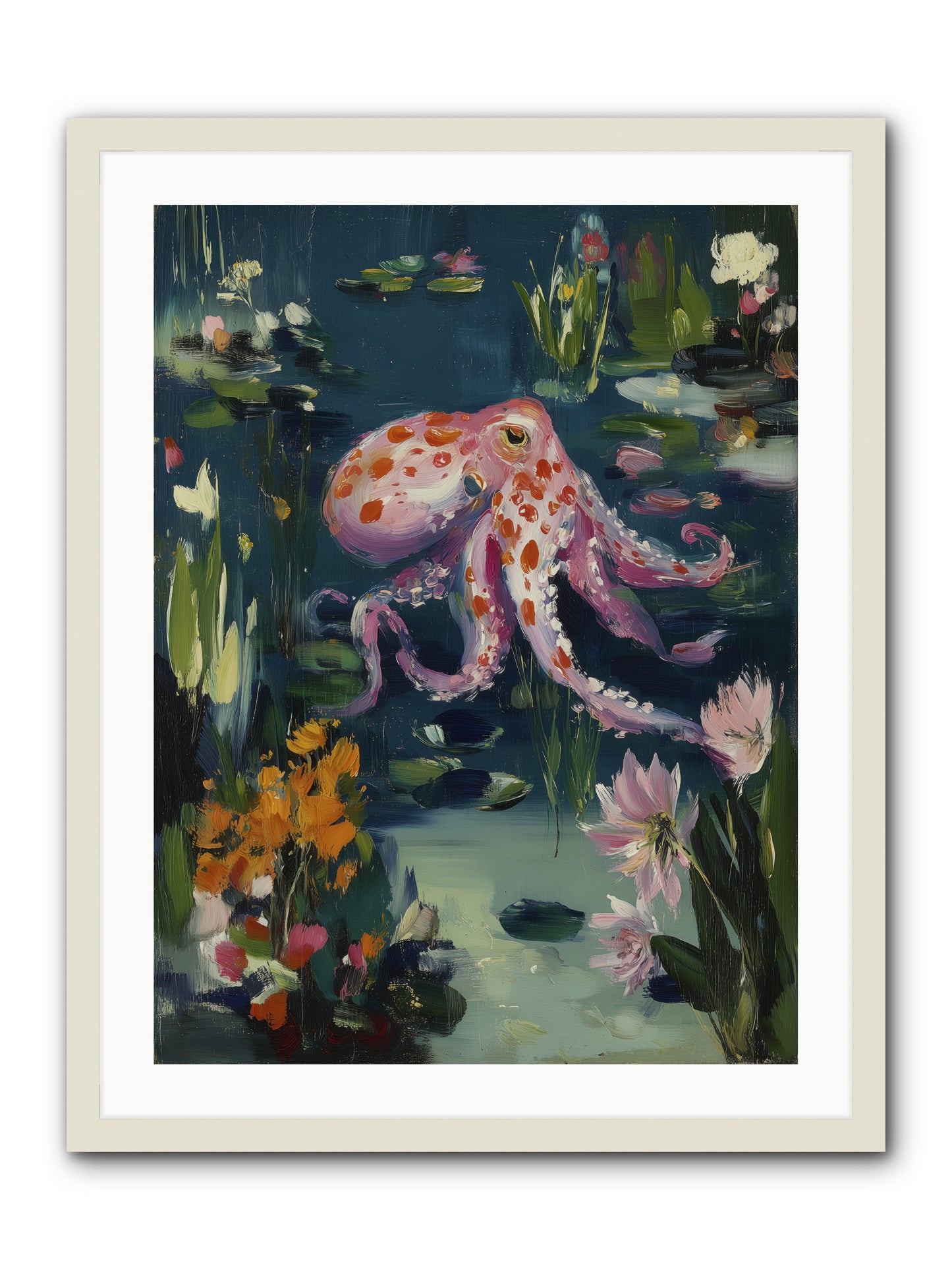 Water Castles -- Framed Print - White 24x32
