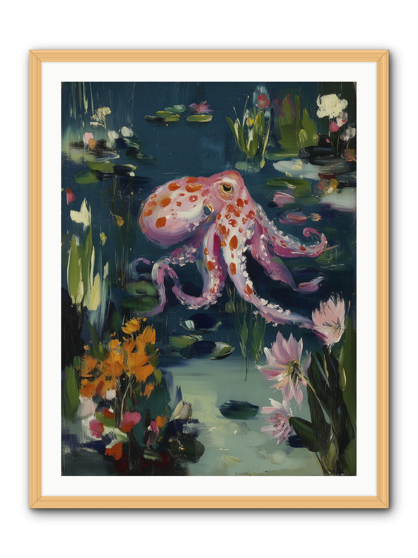 Water Castles -- Framed Print - Natural 30x40