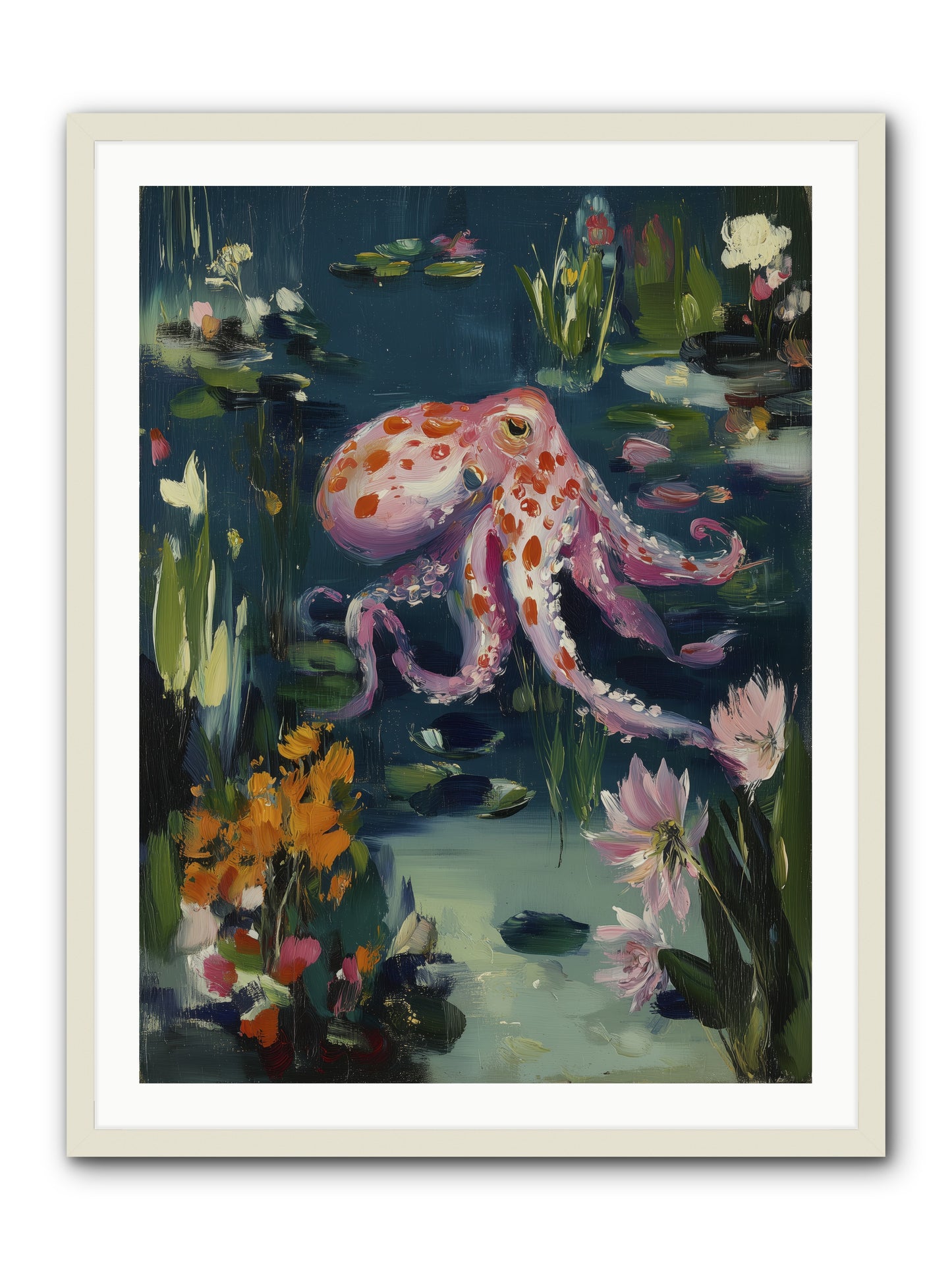 Water Castles -- Framed Print - White 30x40