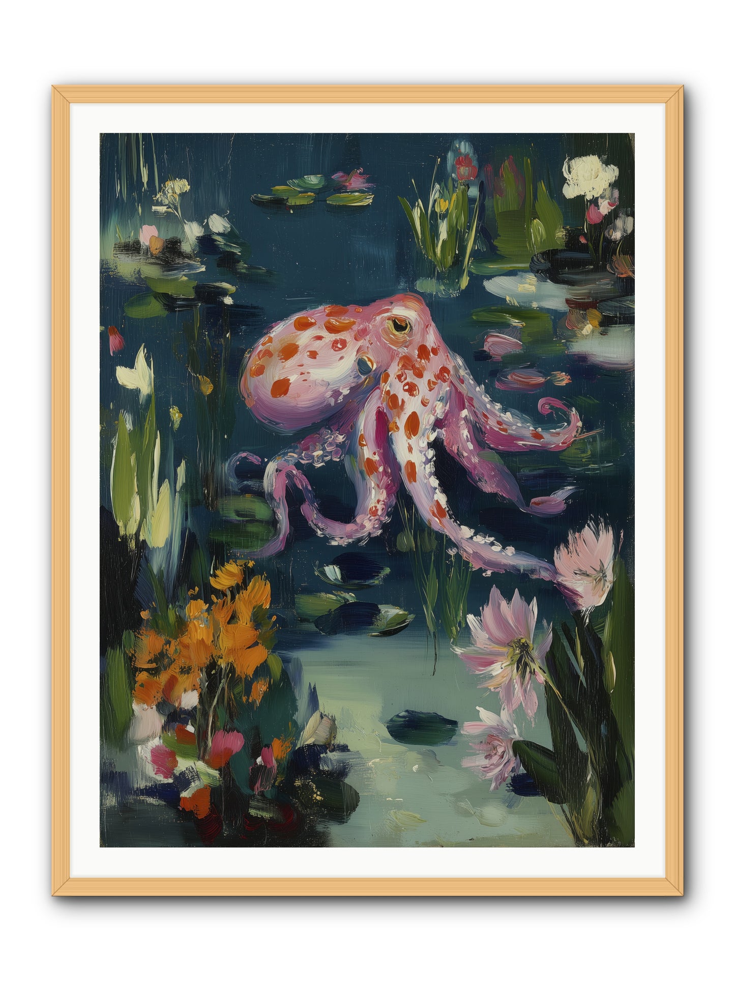 Water Castles -- Framed Print - Natural 36x48