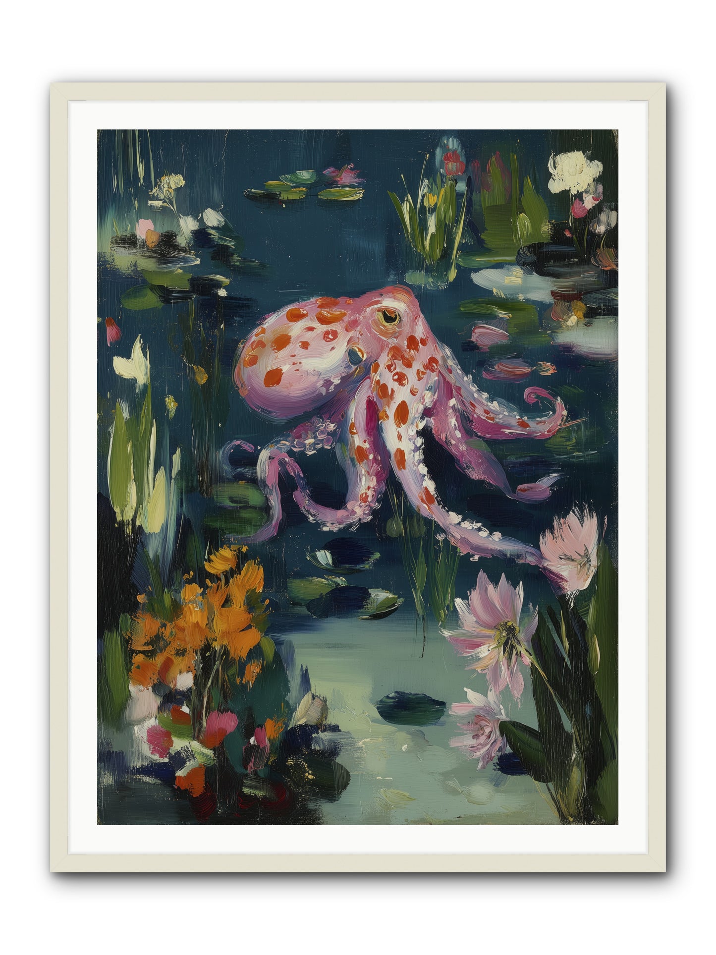 Water Castles -- Framed Print - White 36x48