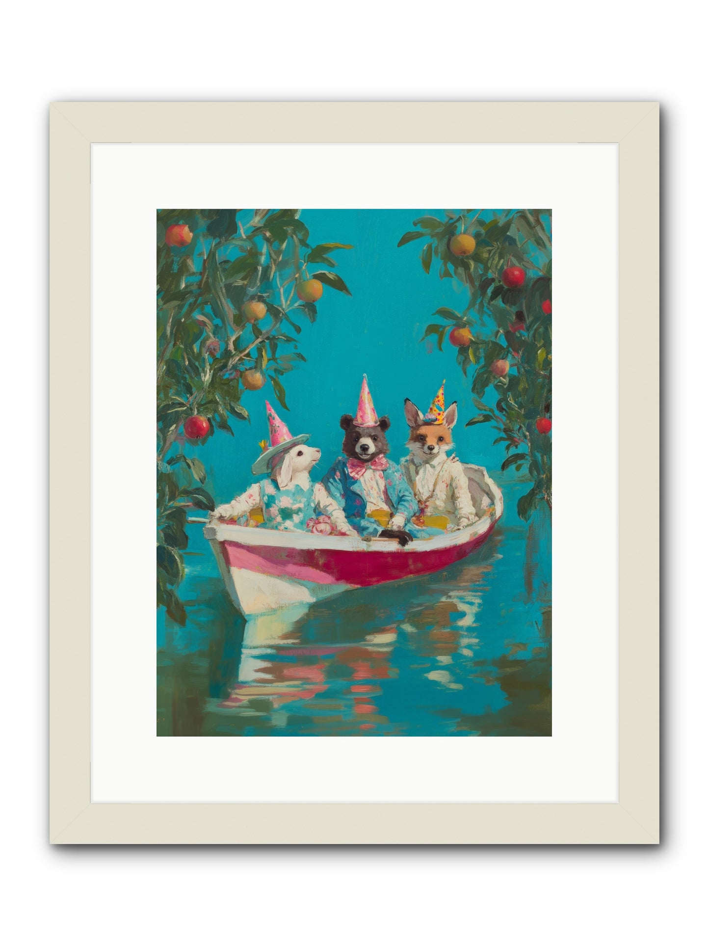 Water Held LaughterRez2 -- Framed Print - White 12x16