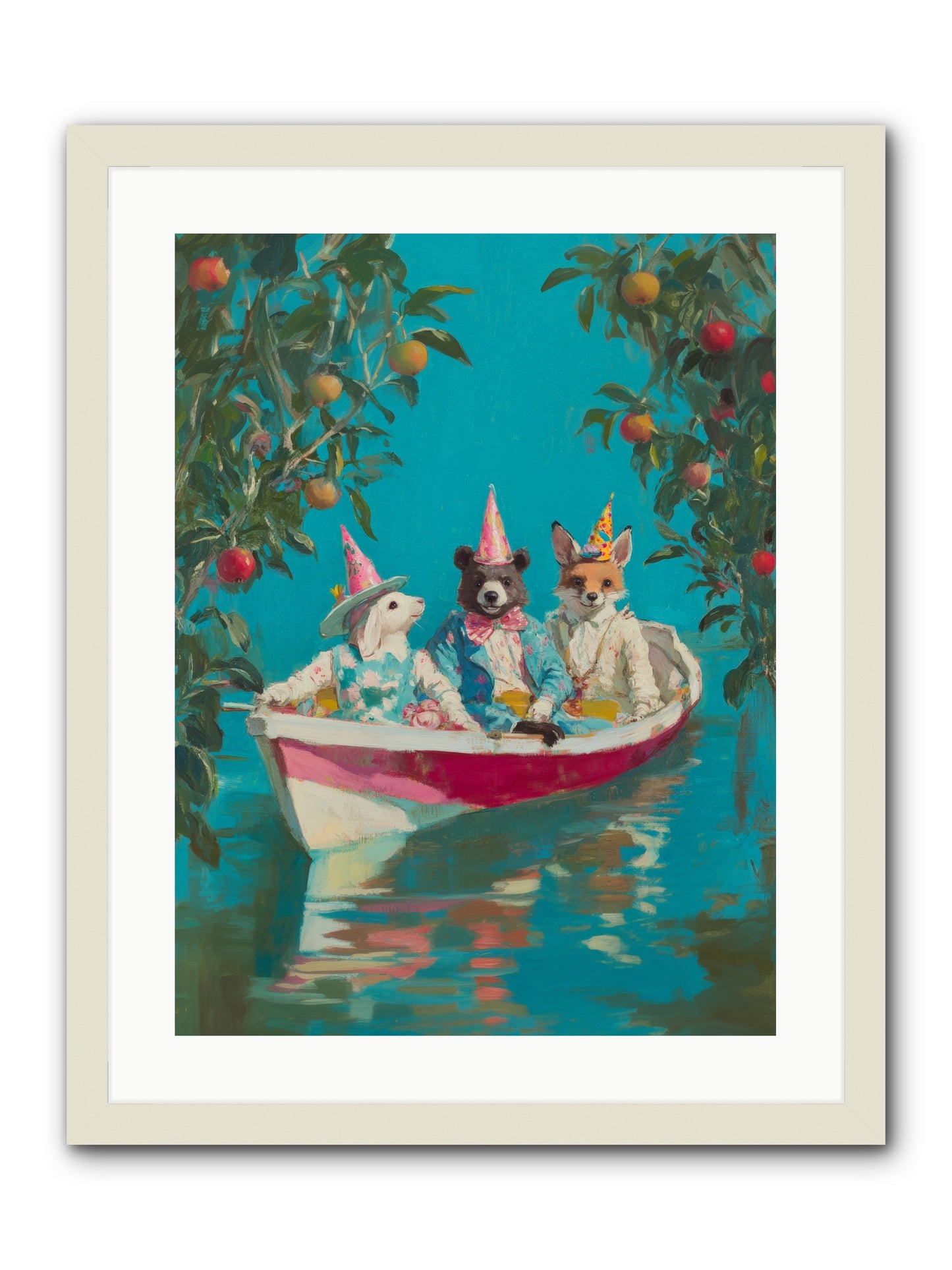 Water Held LaughterRez2 -- Framed Print - White 18x24