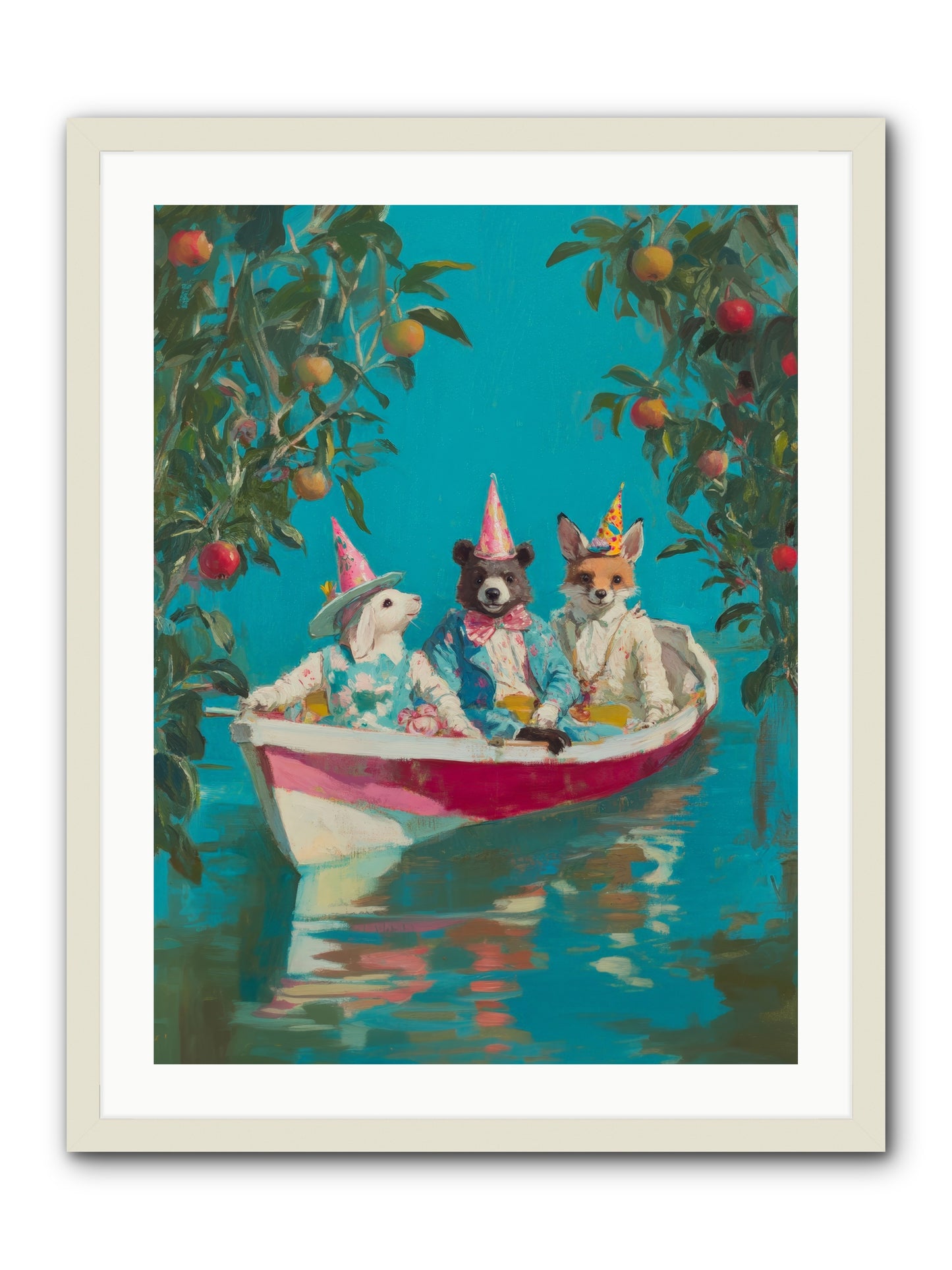 Water Held LaughterRez2 -- Framed Print - White 24x32