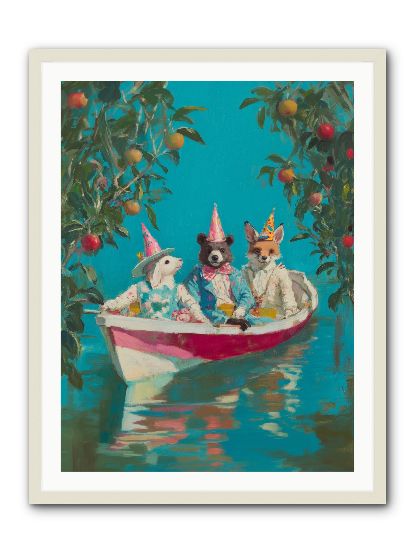 Water Held LaughterRez2 -- Framed Print - White 30x40