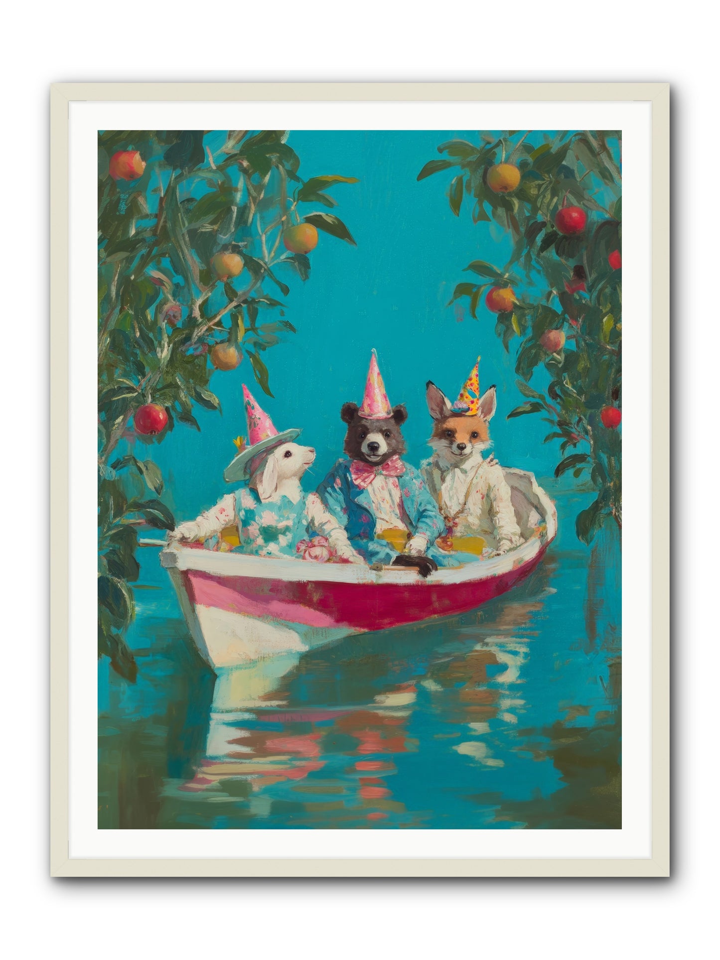 Water Held LaughterRez2 -- Framed Print - White 36x48