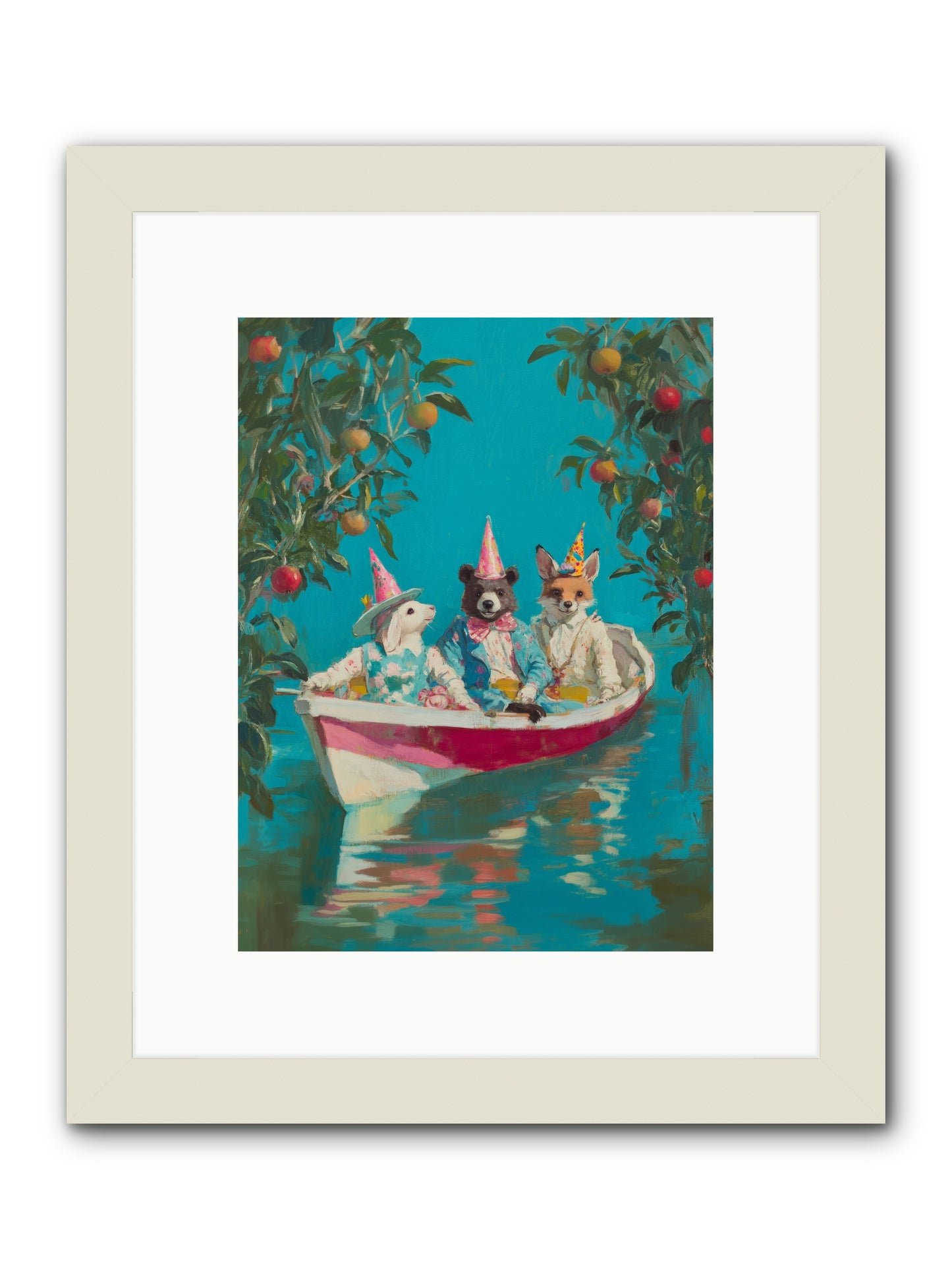 Water Held LaughterRez2 -- Framed Print - White 9x12