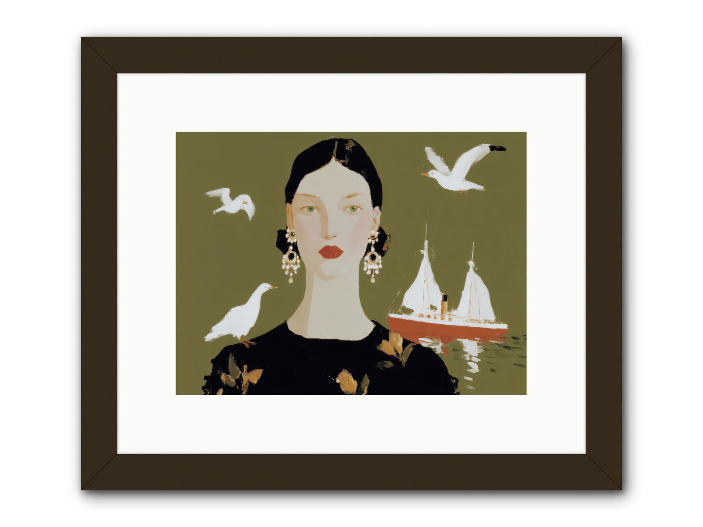 Water Meets the Threshold -- Framed Print - Black 12x9