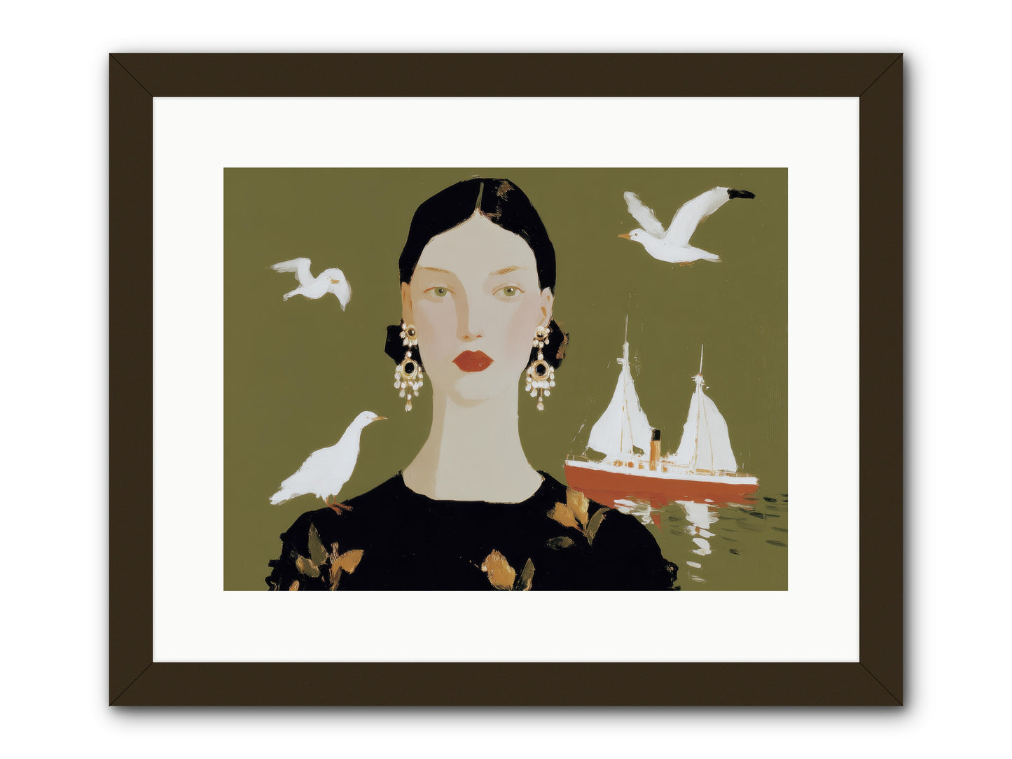 Water Meets the Threshold -- Framed Print - Black 16x12