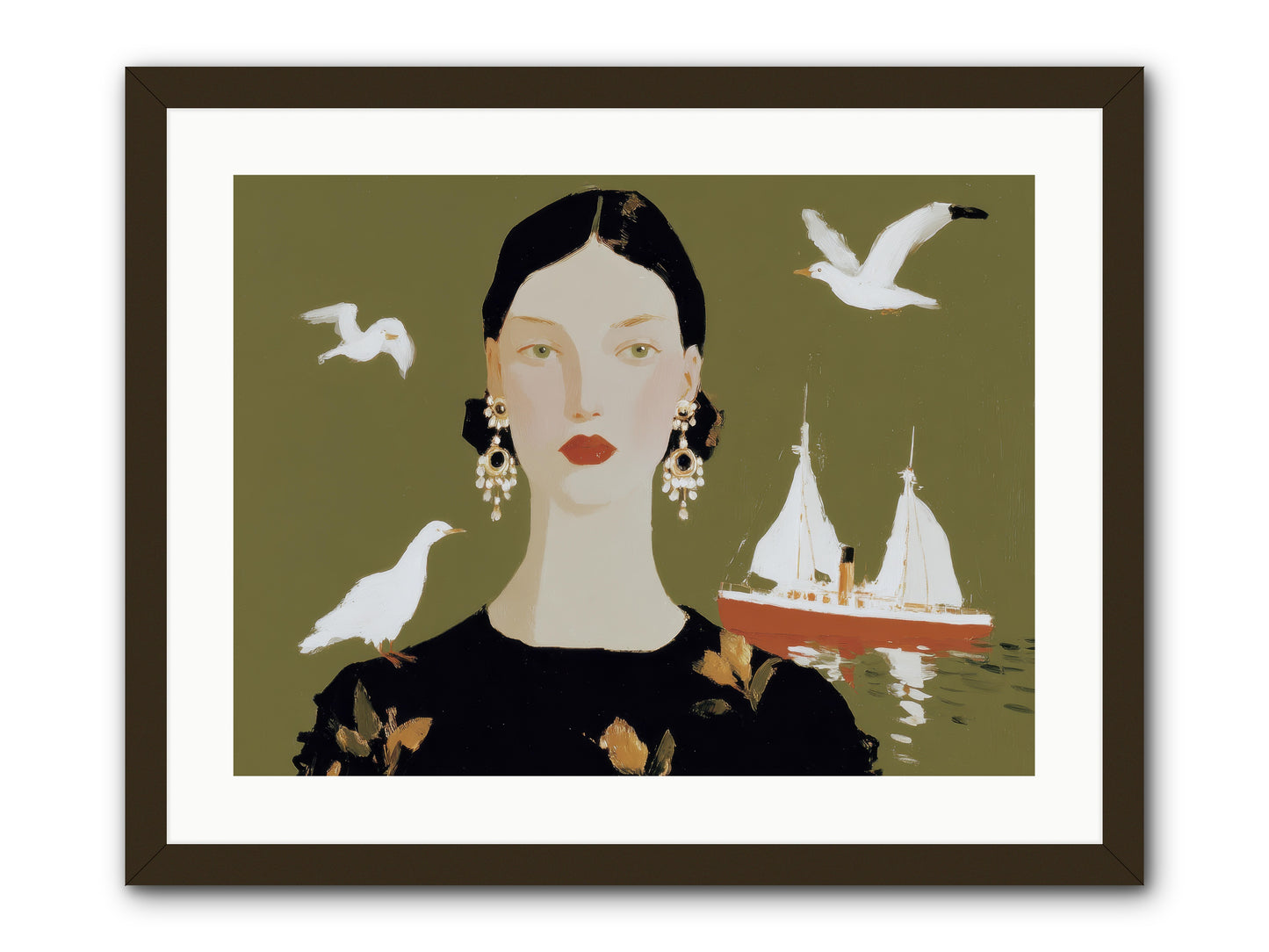 Water Meets the Threshold -- Framed Print - Black 24x18