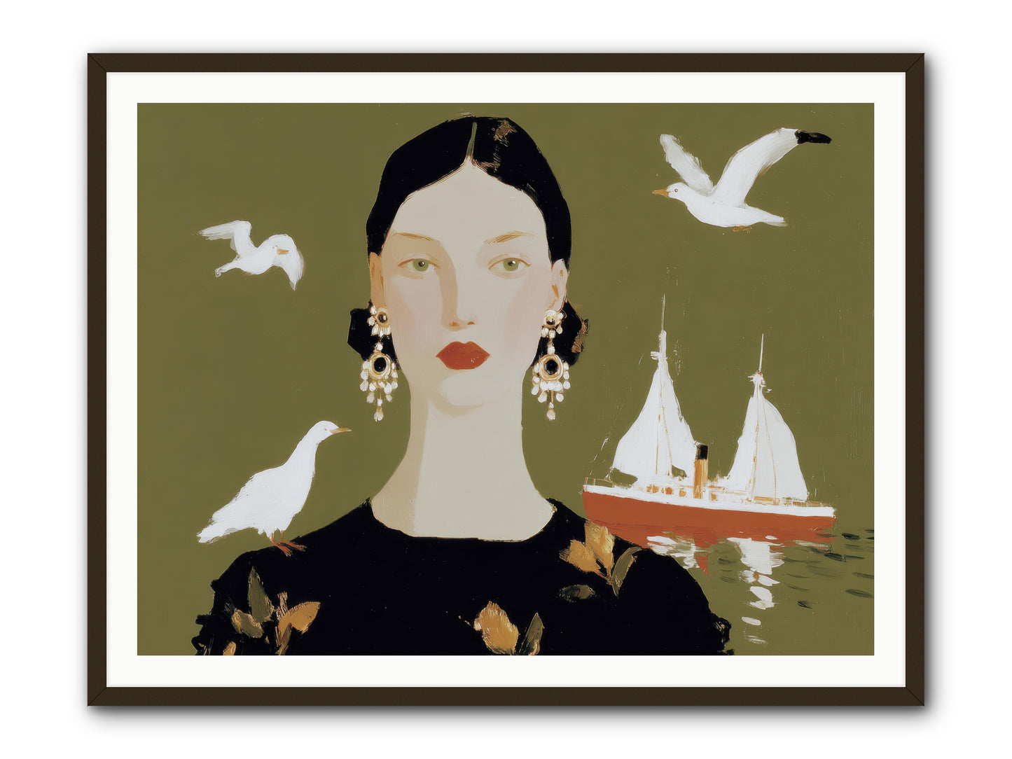 Water Meets the Threshold -- Framed Print - Black 48x36