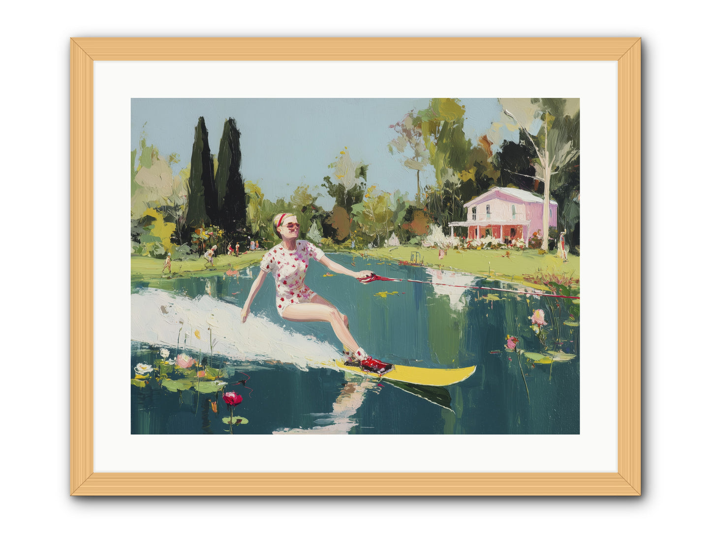 Water Rush -- Framed Print - Natural 24x18