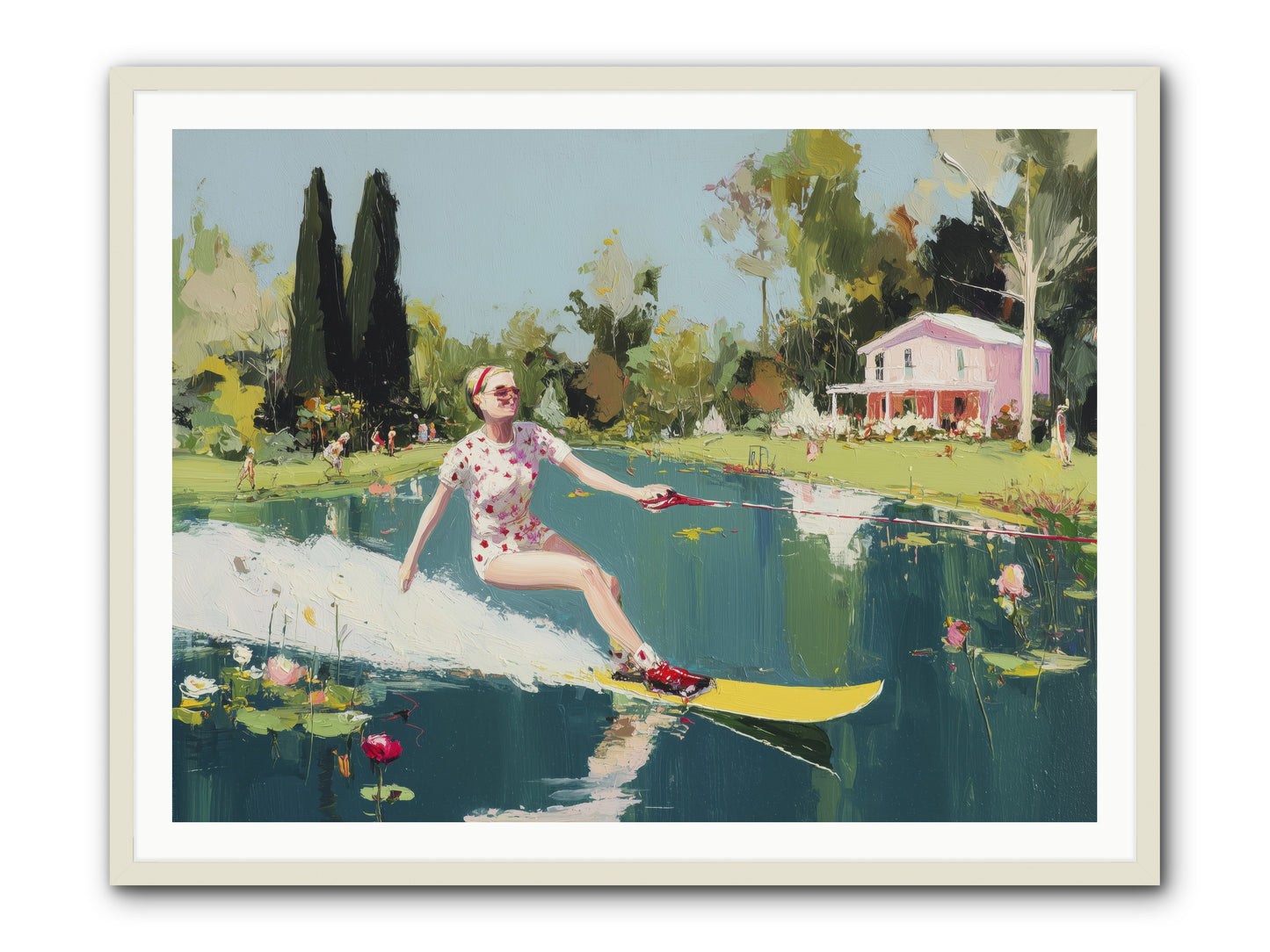 Water Rush -- Framed Print - White 48x36