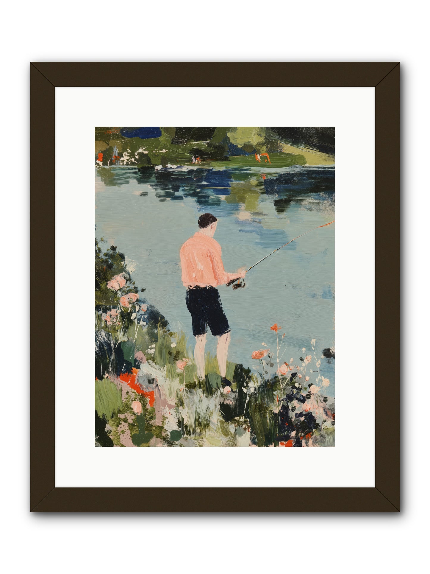 Waterfront Wisdom -- Framed Print - Black 12x16