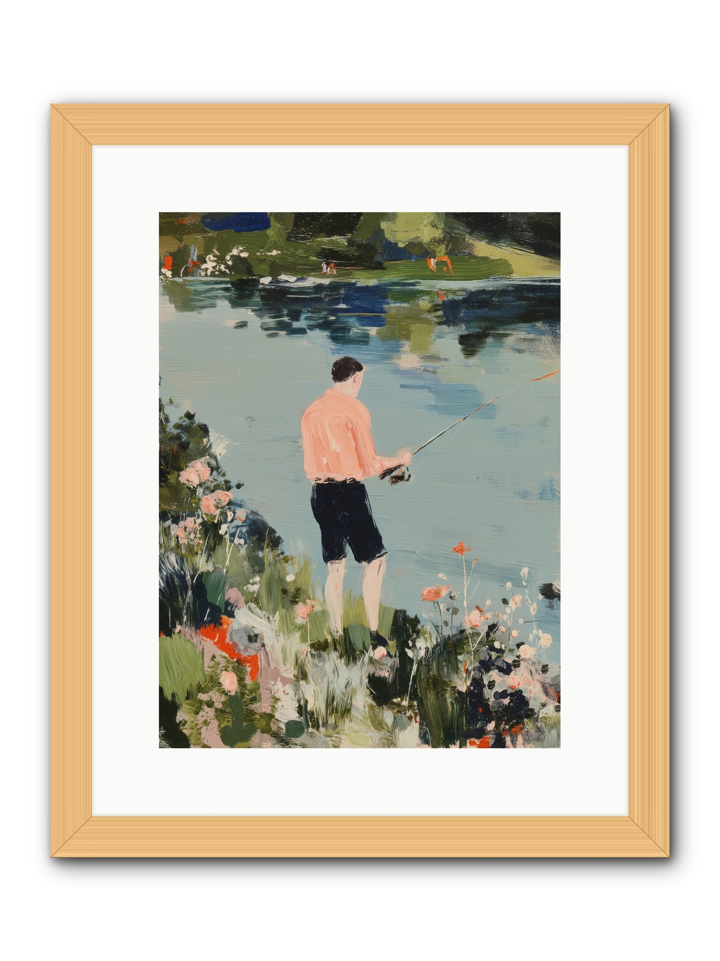 Waterfront Wisdom -- Framed Print - Natural 12x16