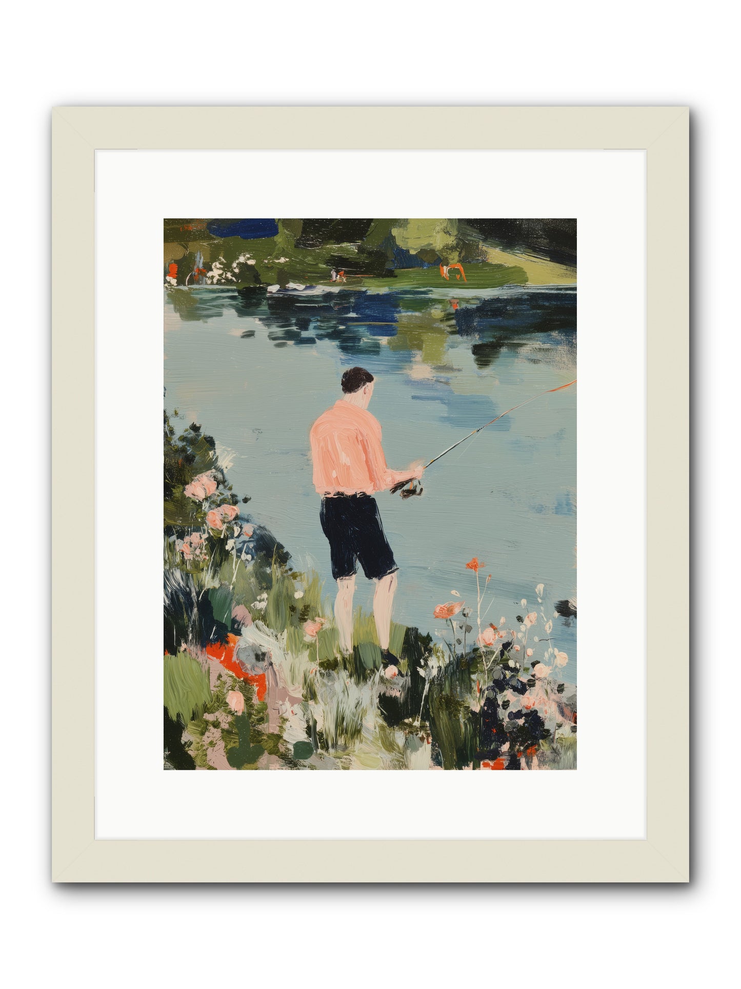Waterfront Wisdom -- Framed Print - White 12x16