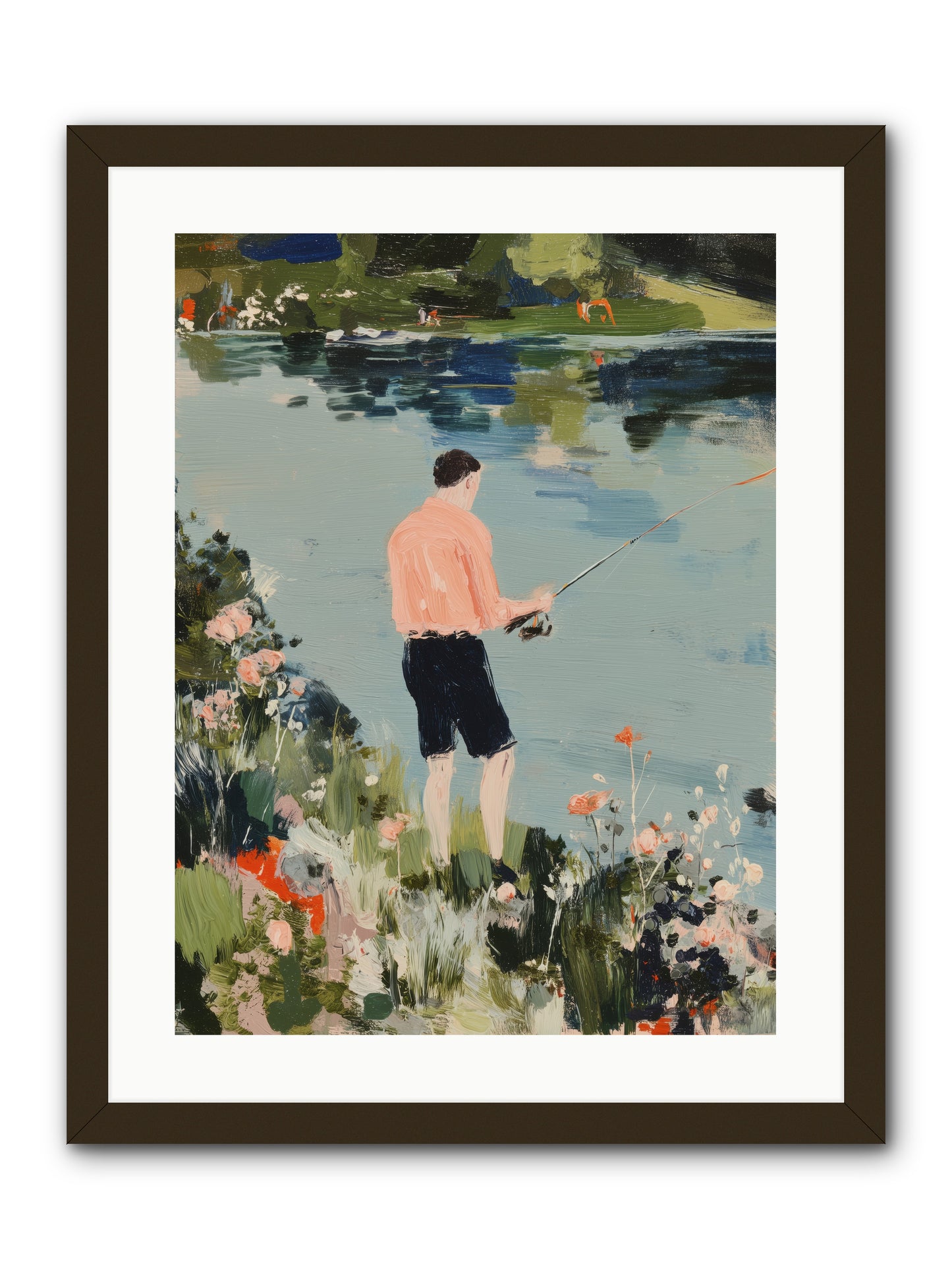 Waterfront Wisdom -- Framed Print - Black 18x24