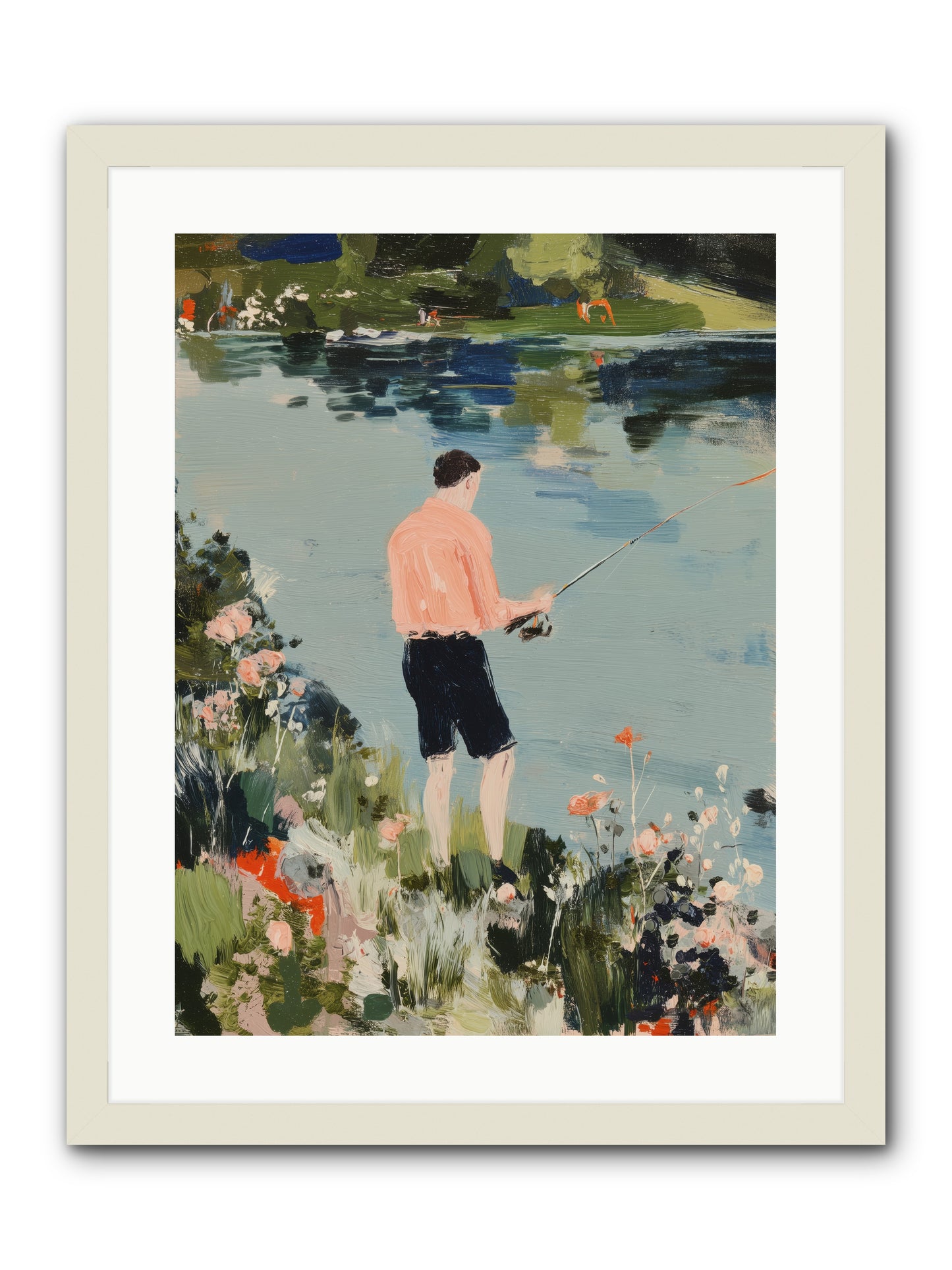 Waterfront Wisdom -- Framed Print - White 18x24