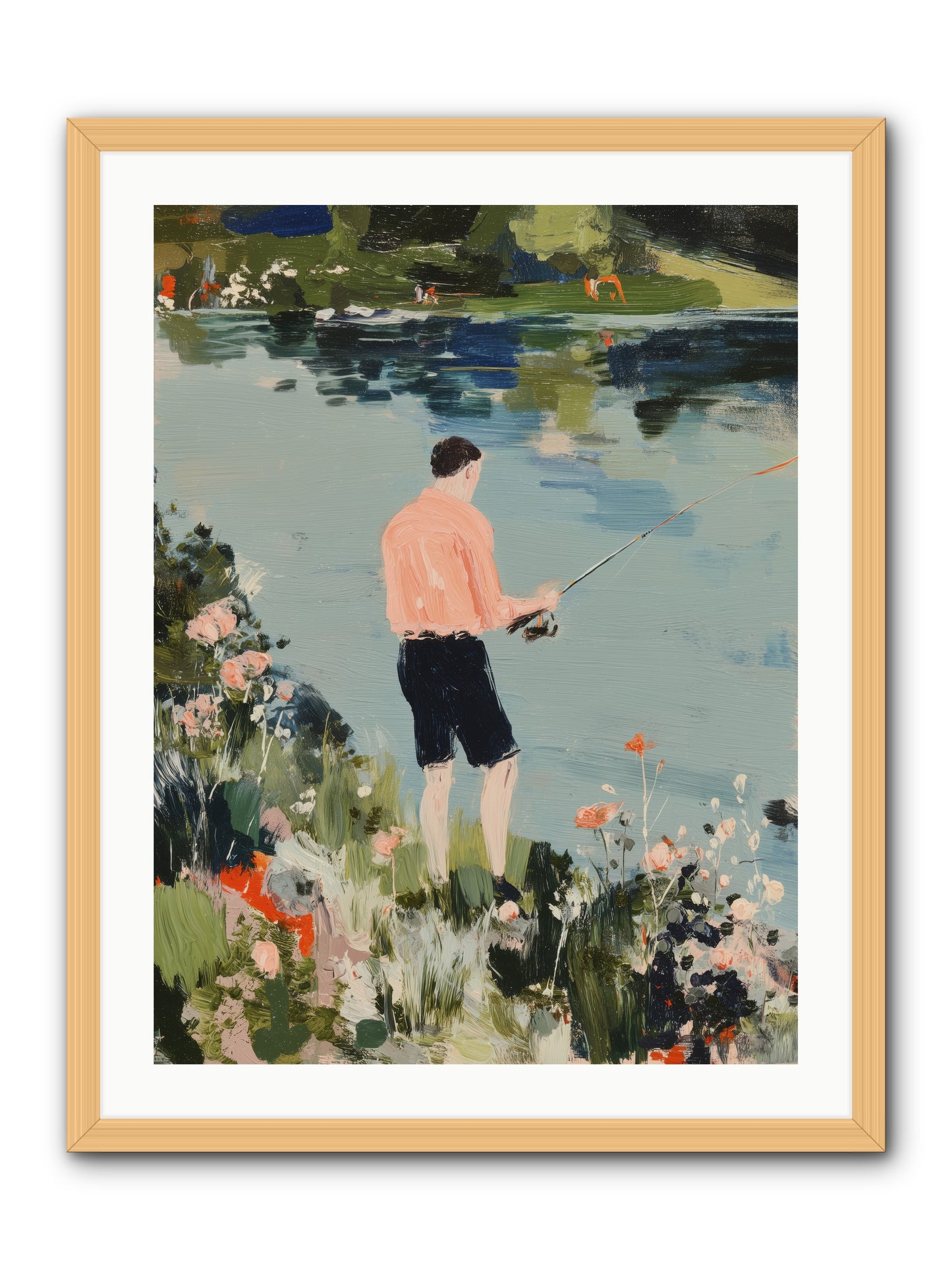 Waterfront Wisdom -- Framed Print - Natural 24x32