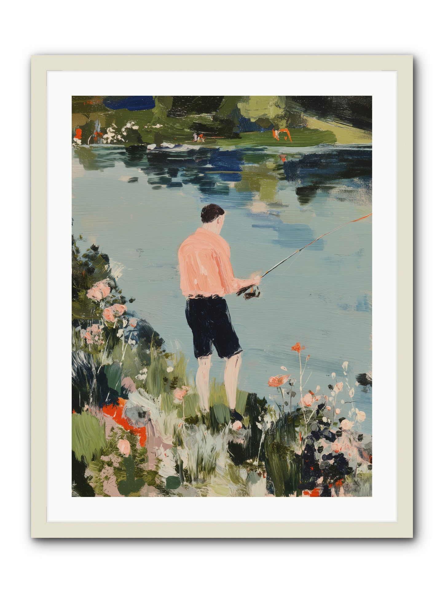 Waterfront Wisdom -- Framed Print - White 24x32