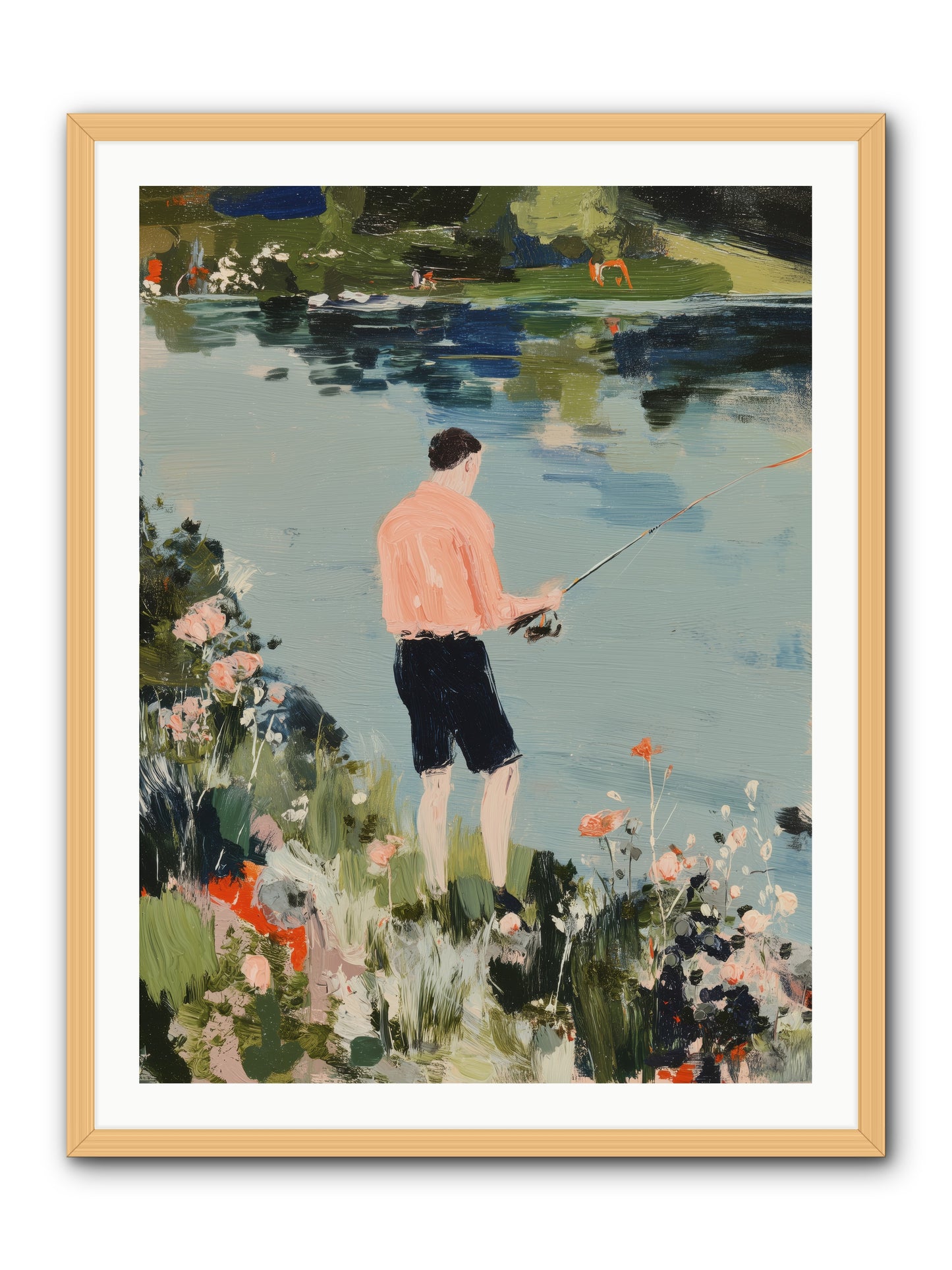 Waterfront Wisdom -- Framed Print - Natural 30x40