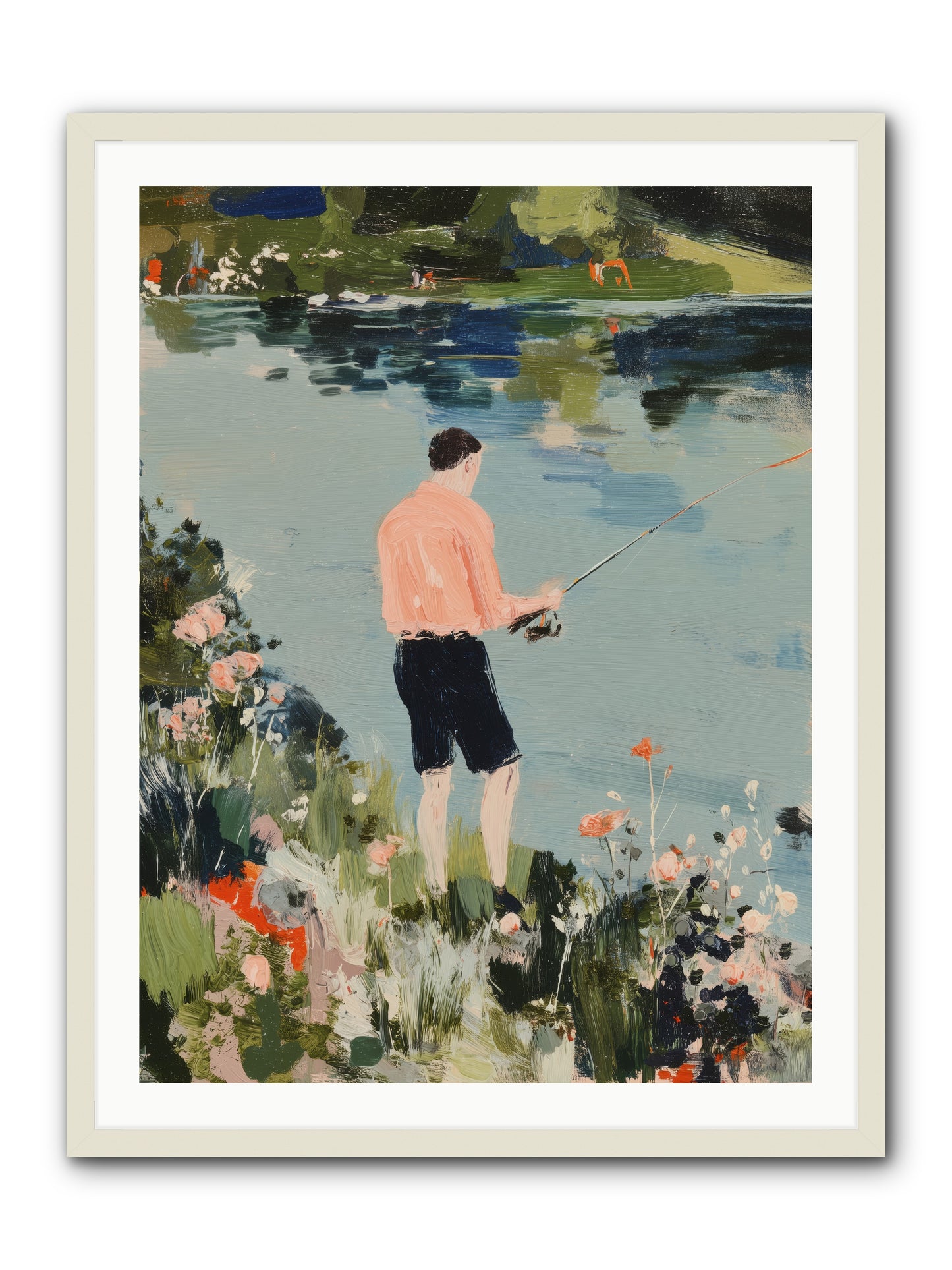 Waterfront Wisdom -- Framed Print - White 30x40