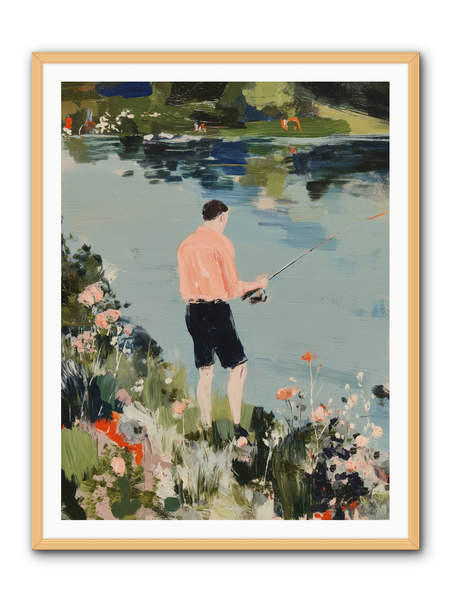 Waterfront Wisdom -- Framed Print - Natural 36x48
