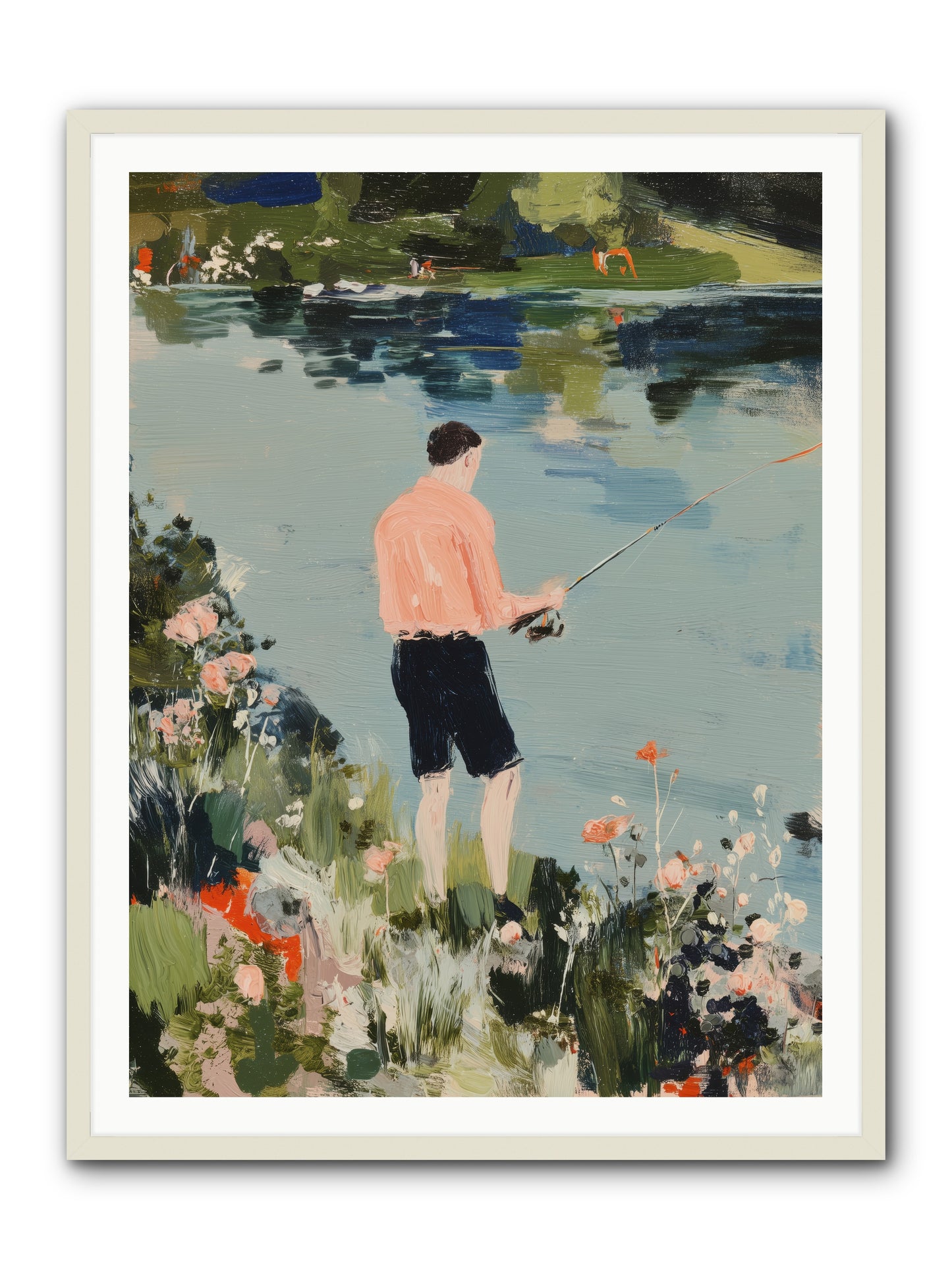 Waterfront Wisdom -- Framed Print - White 36x48