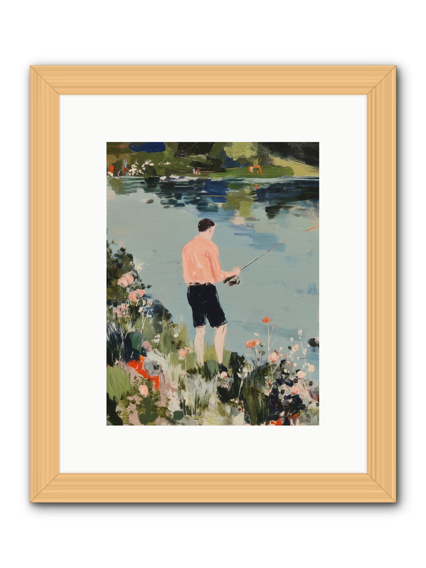 Waterfront Wisdom -- Framed Print - Natural 9x12