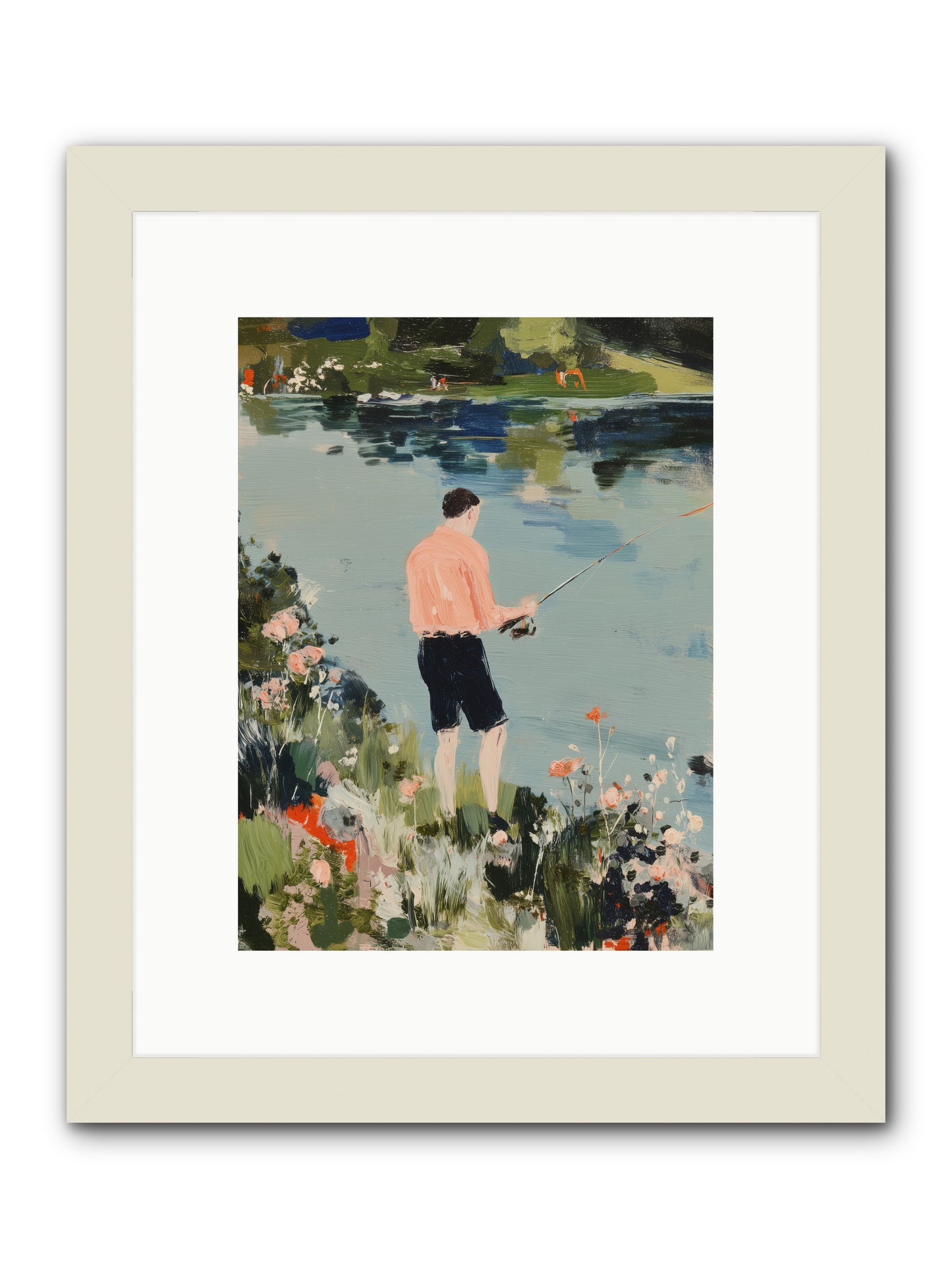Waterfront Wisdom -- Framed Print - White 9x12