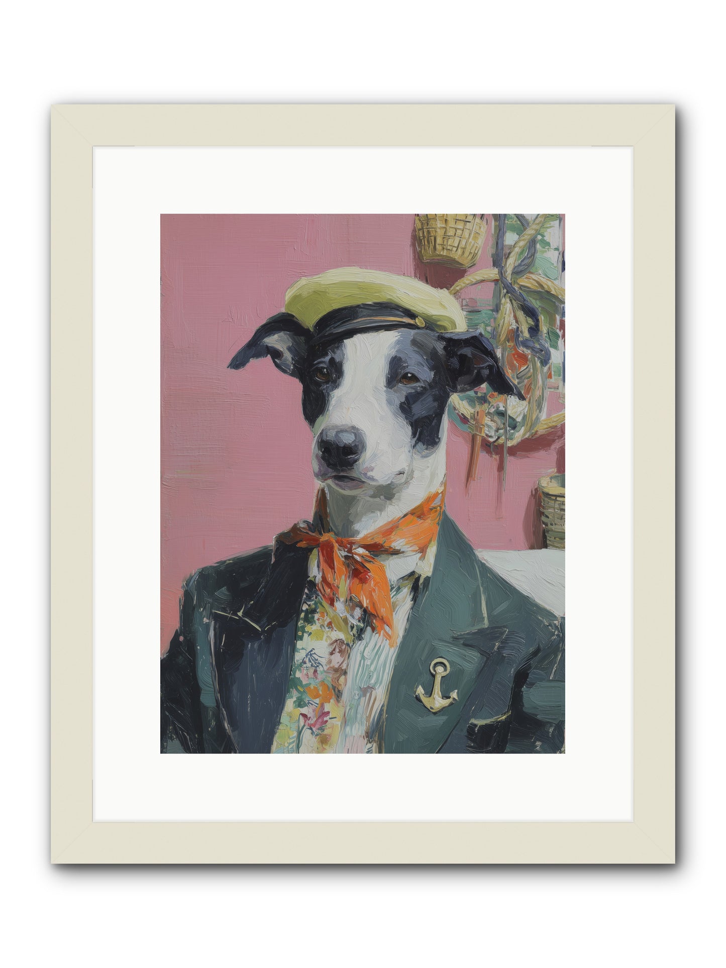 Waterfront's Yearning -- Framed Print - White 12x16