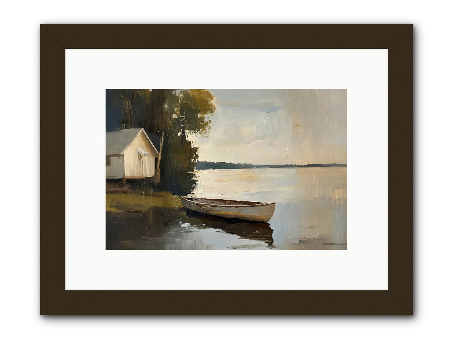 Water's Edge -- Framed Print - Black 12x8