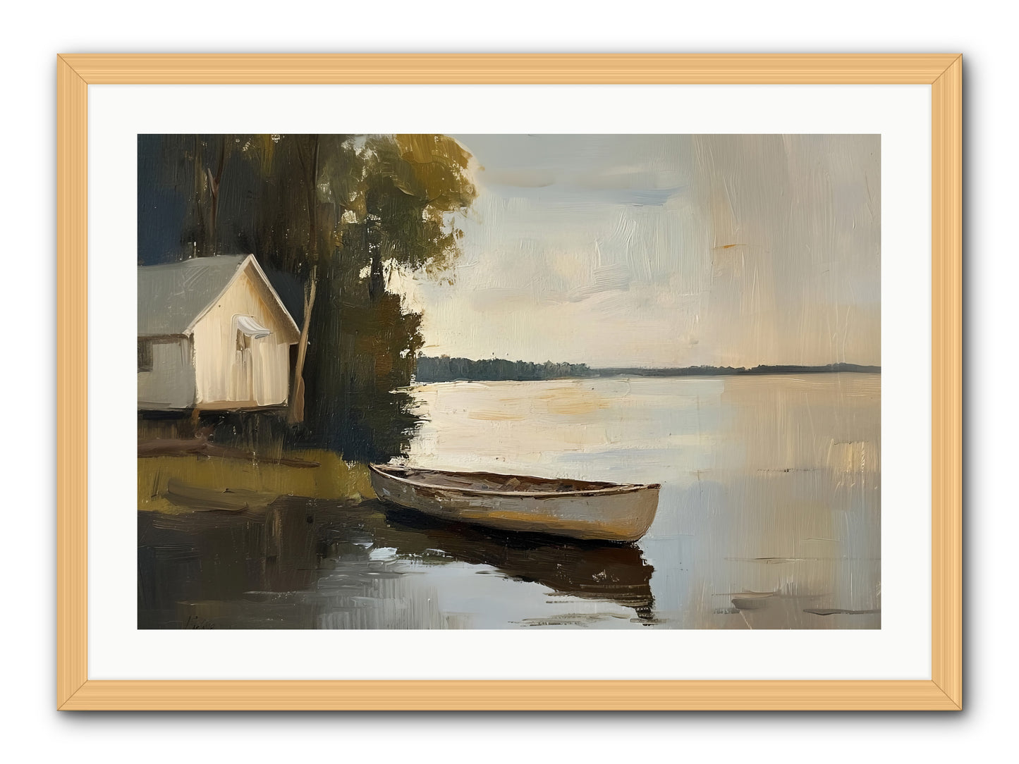 Water's Edge -- Framed Print - Natural 30x20