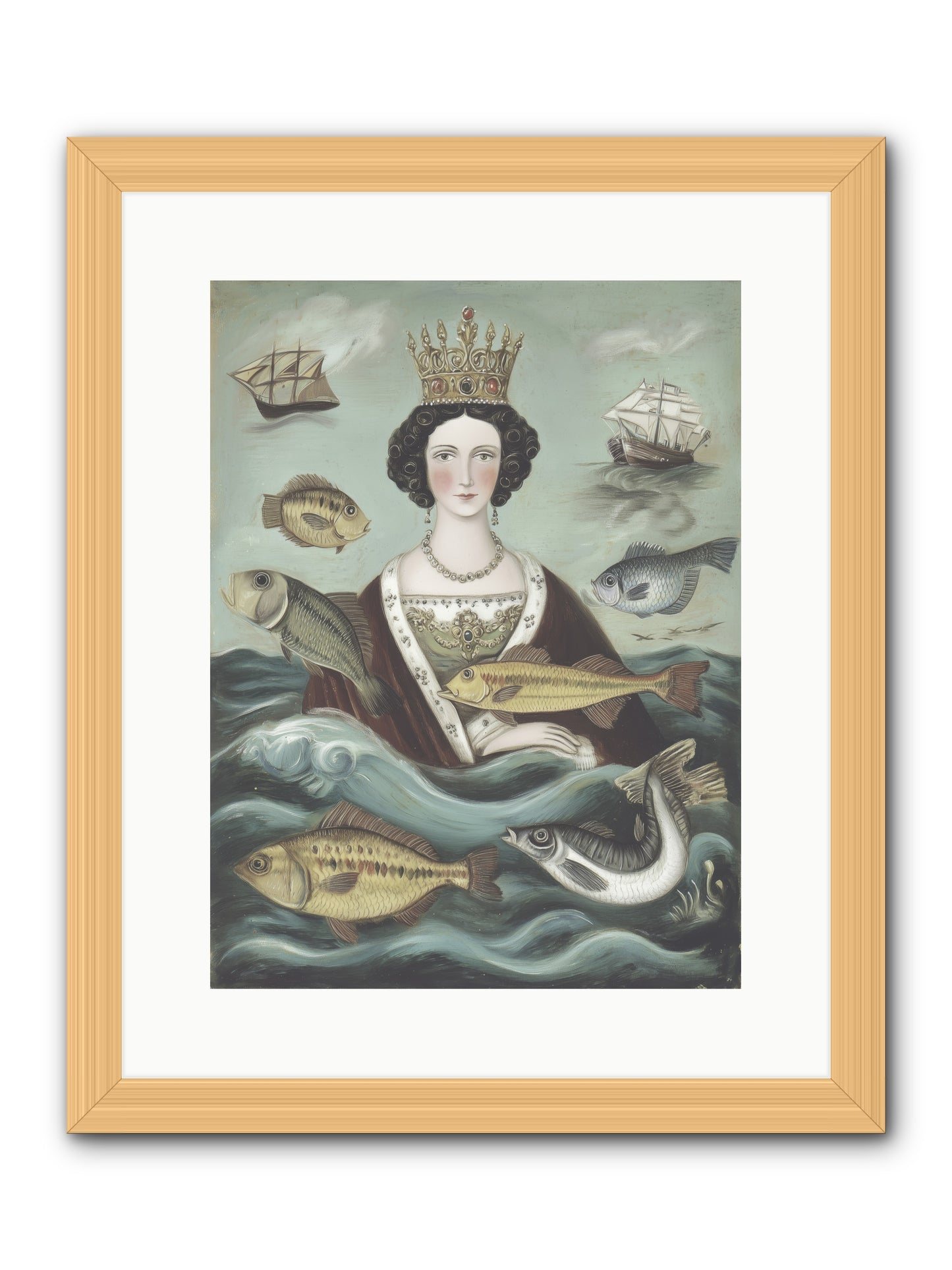 Wave Monarch -- Framed Print - Natural 12x16