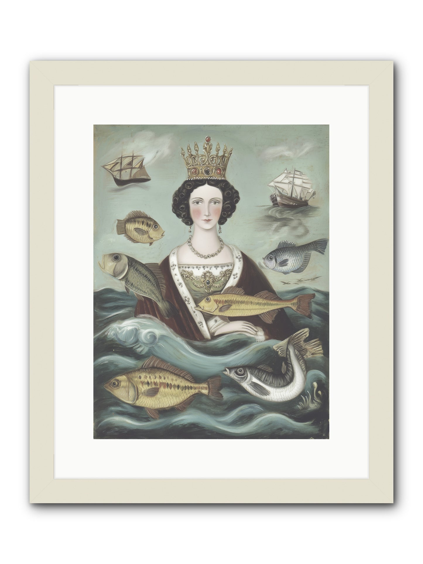 Wave Monarch -- Framed Print - White 12x16