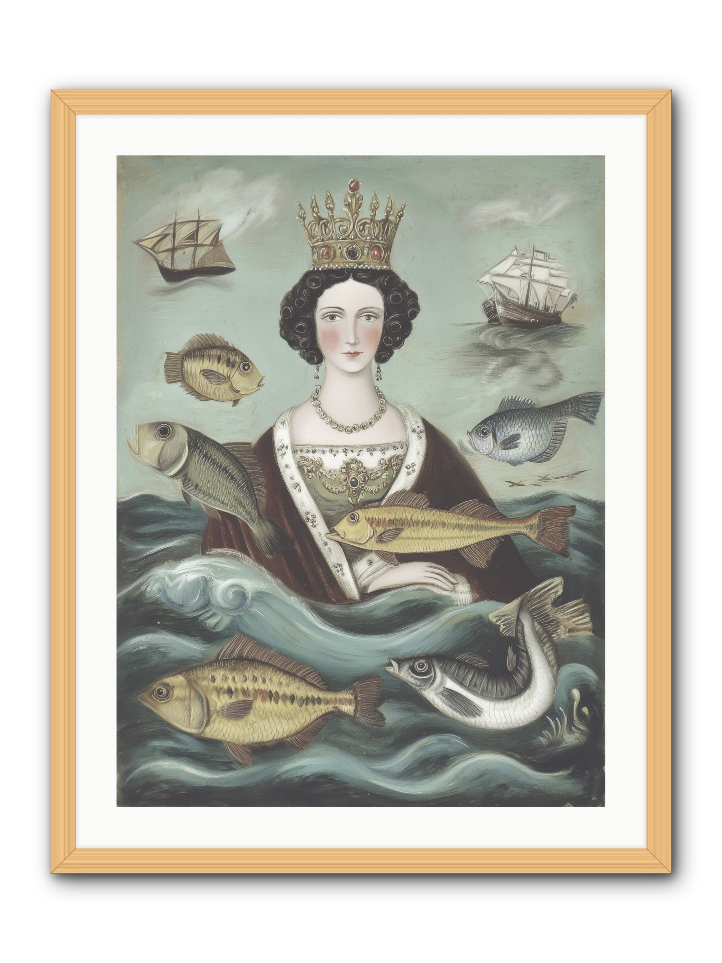 Wave Monarch -- Framed Print - Natural 24x32