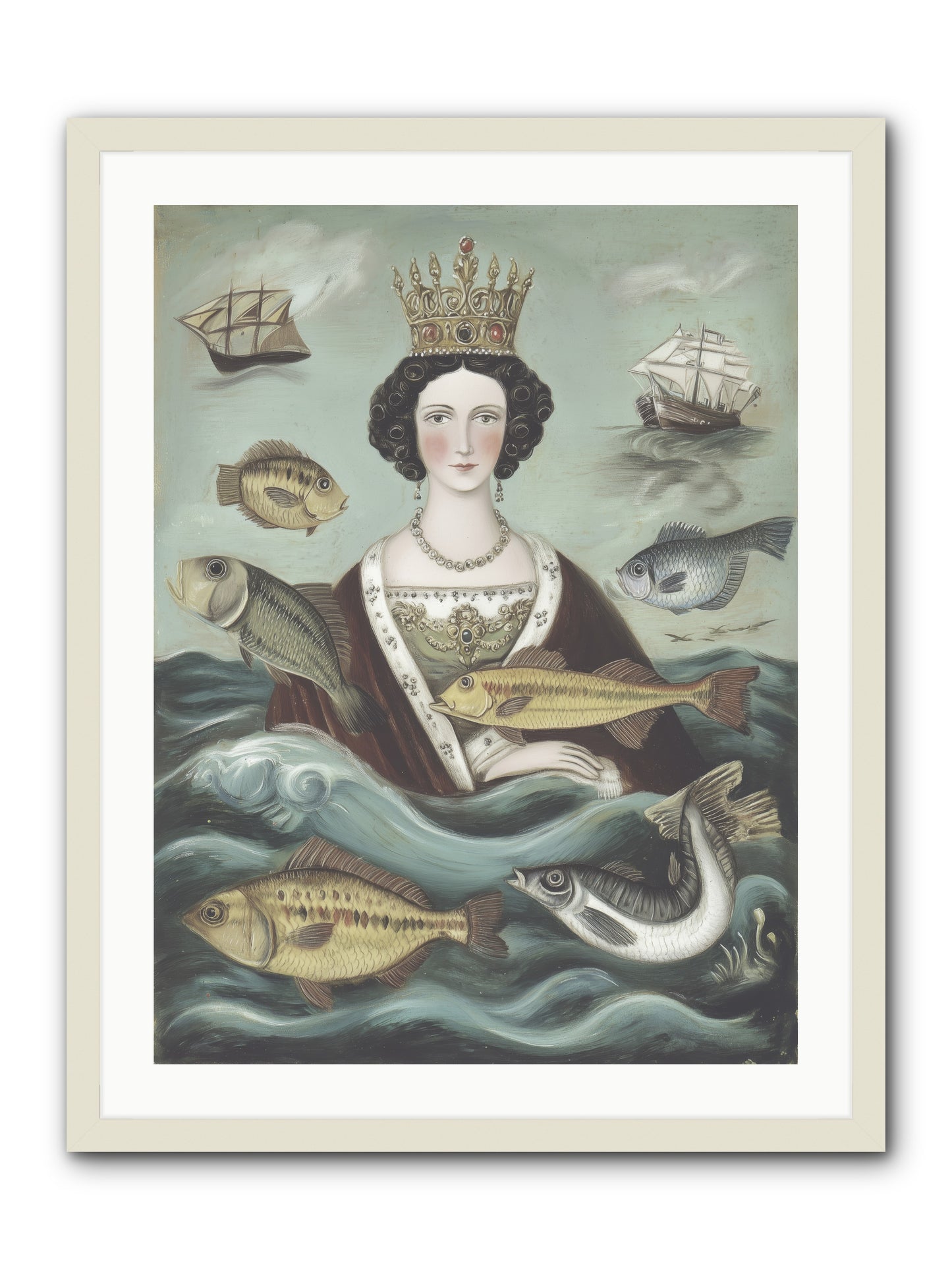 Wave Monarch -- Framed Print - White 24x32