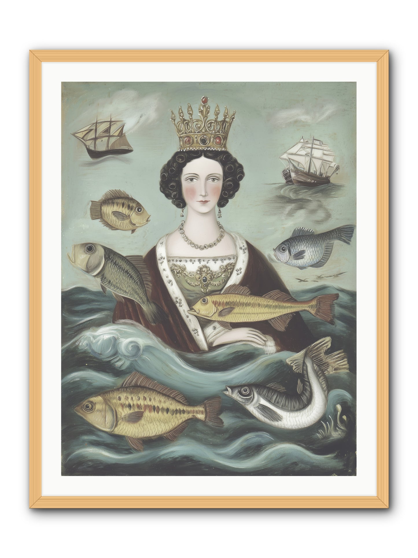 Wave Monarch -- Framed Print - Natural 30x40