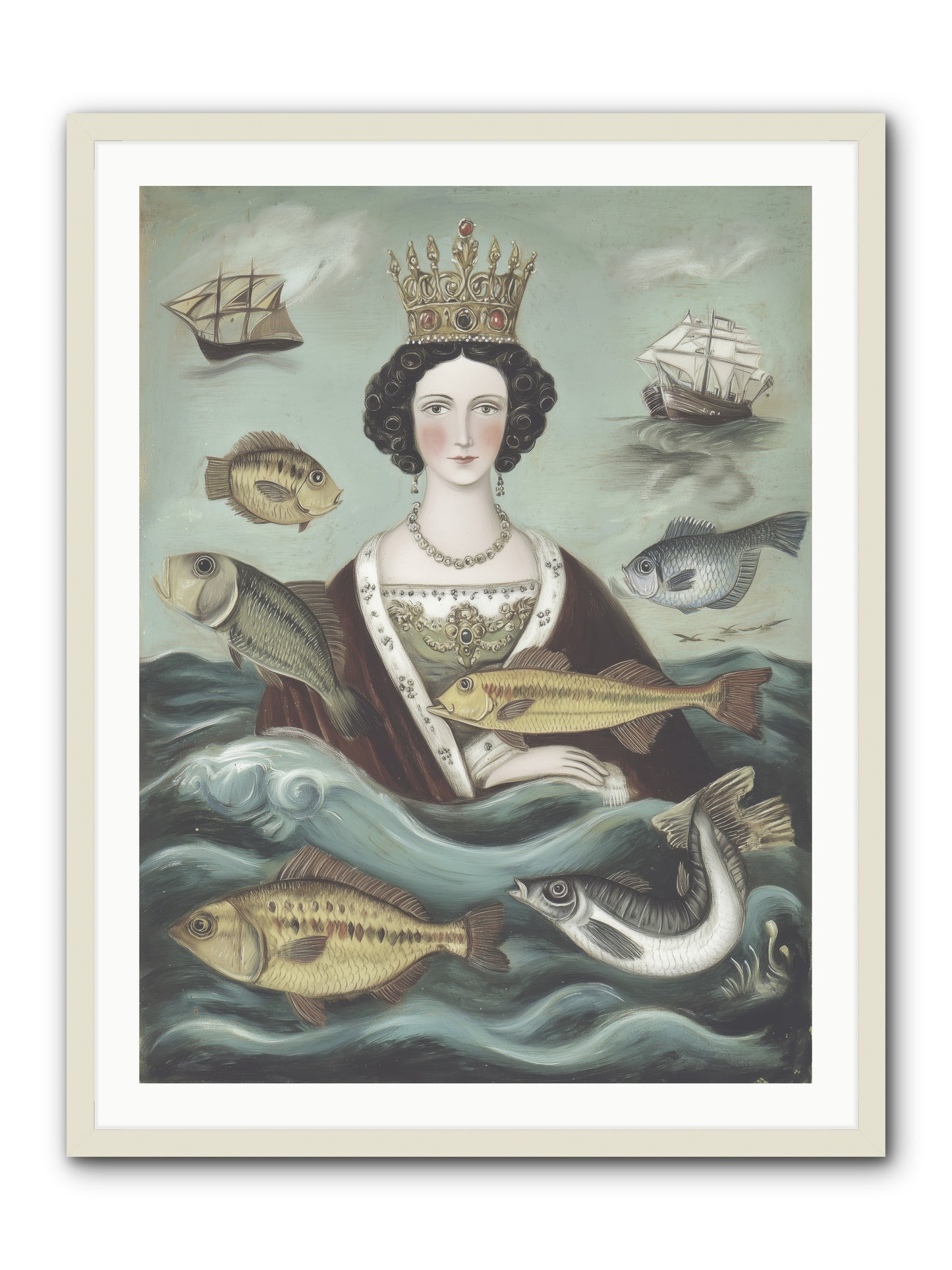 Wave Monarch -- Framed Print - White 30x40