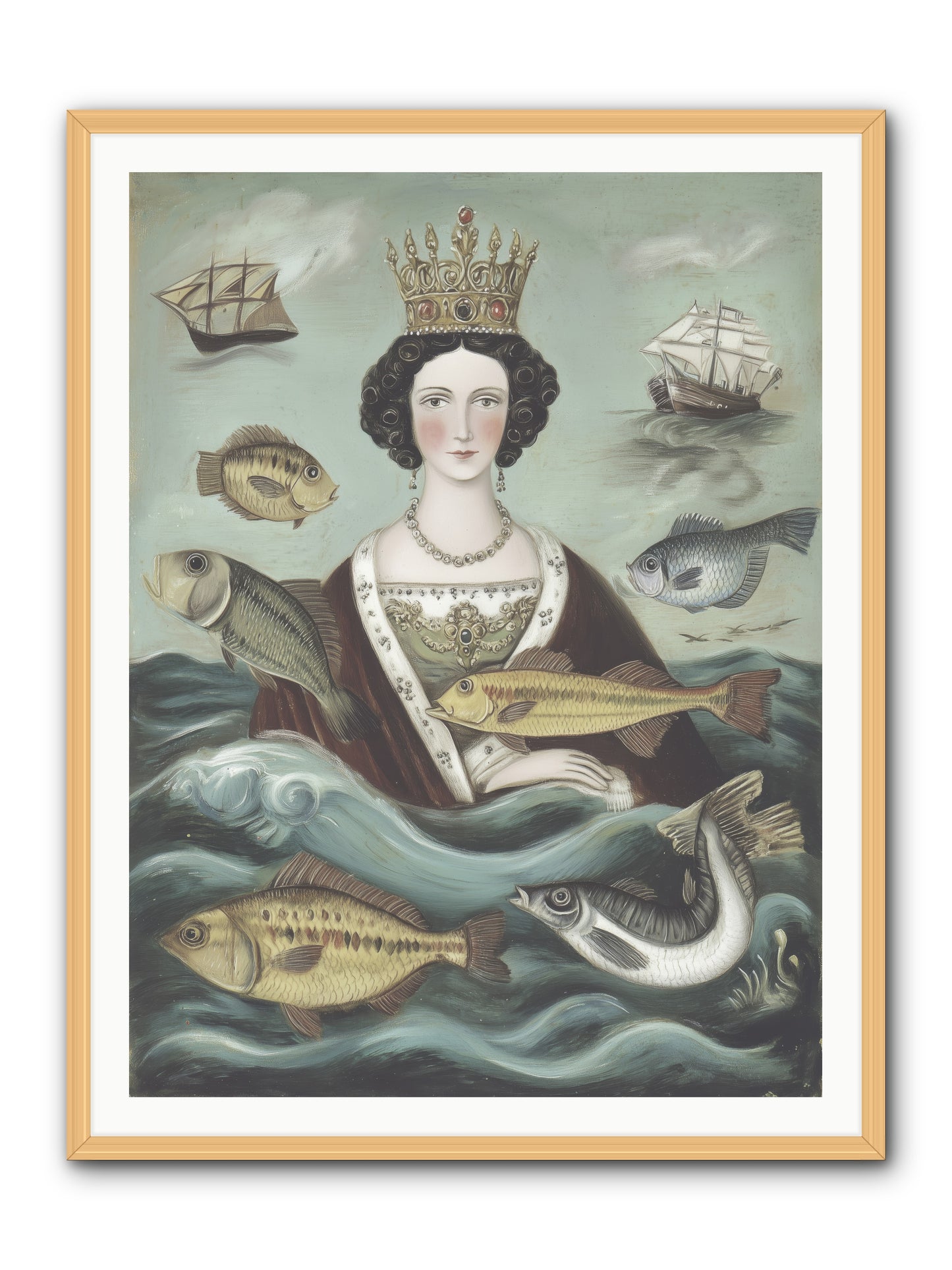Wave Monarch -- Framed Print - Natural 36x48