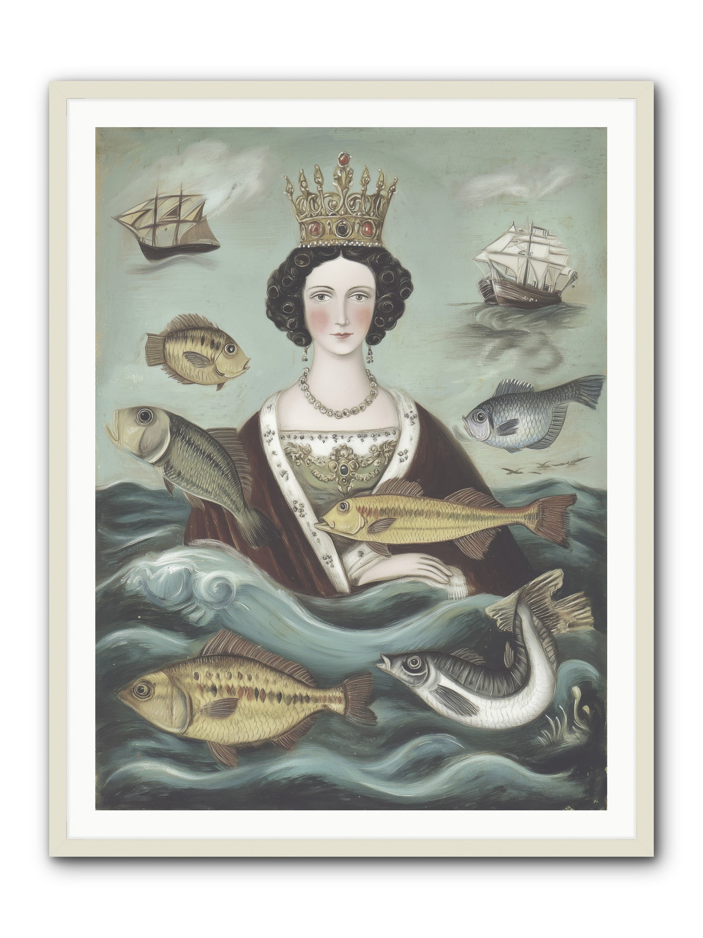 Wave Monarch -- Framed Print - White 36x48