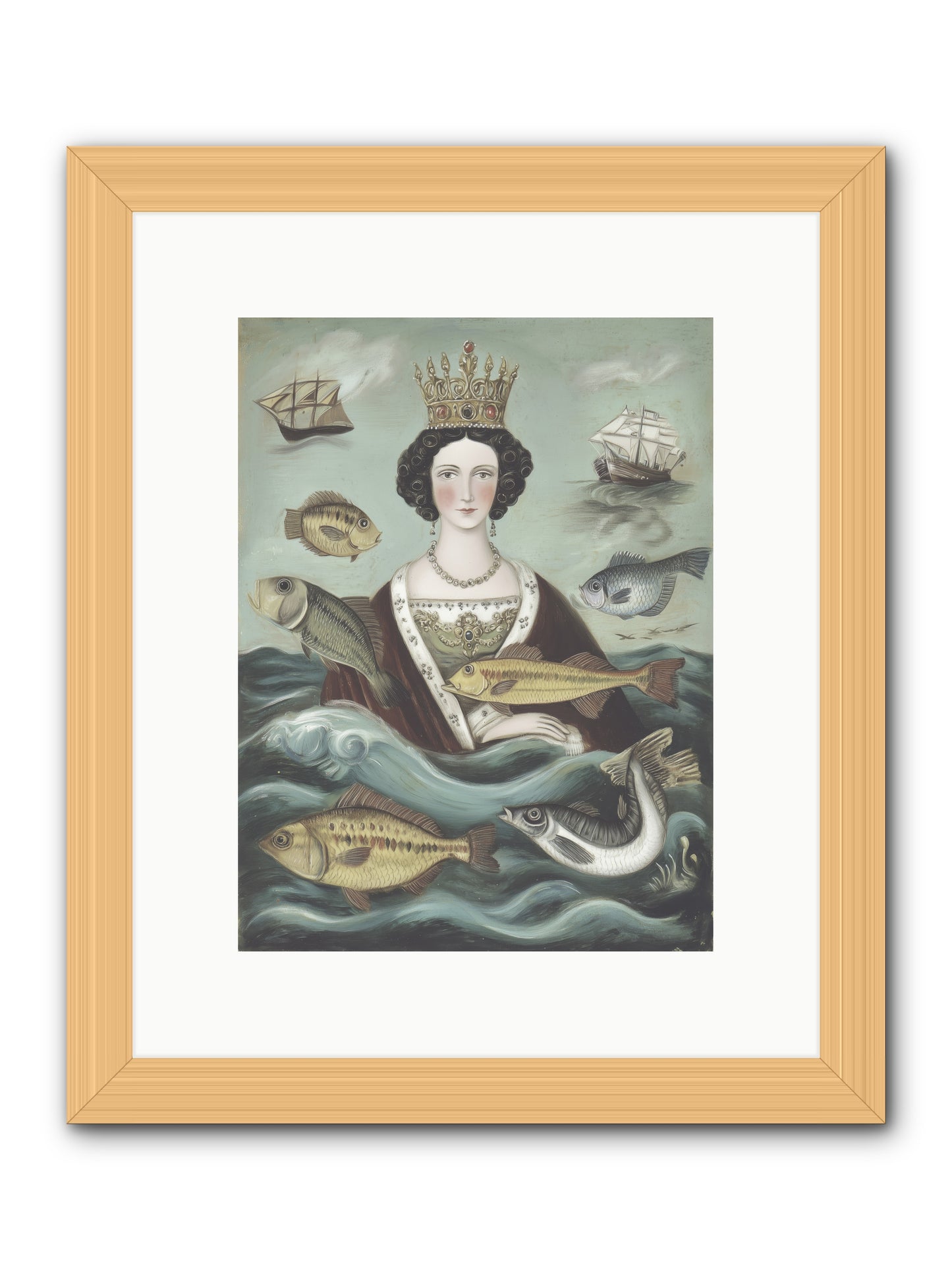 Wave Monarch -- Framed Print - Natural 9x12