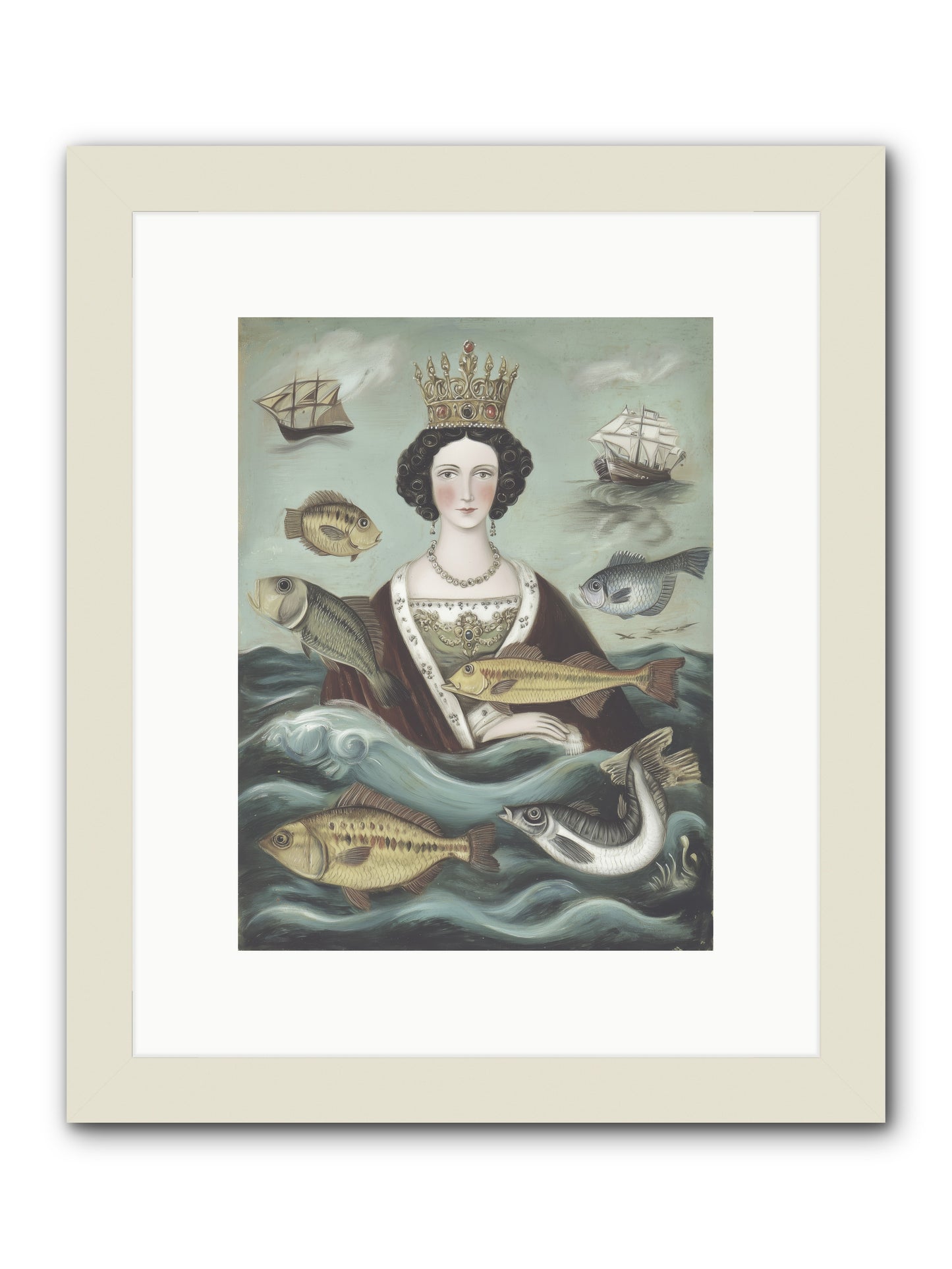 Wave Monarch -- Framed Print - White 9x12