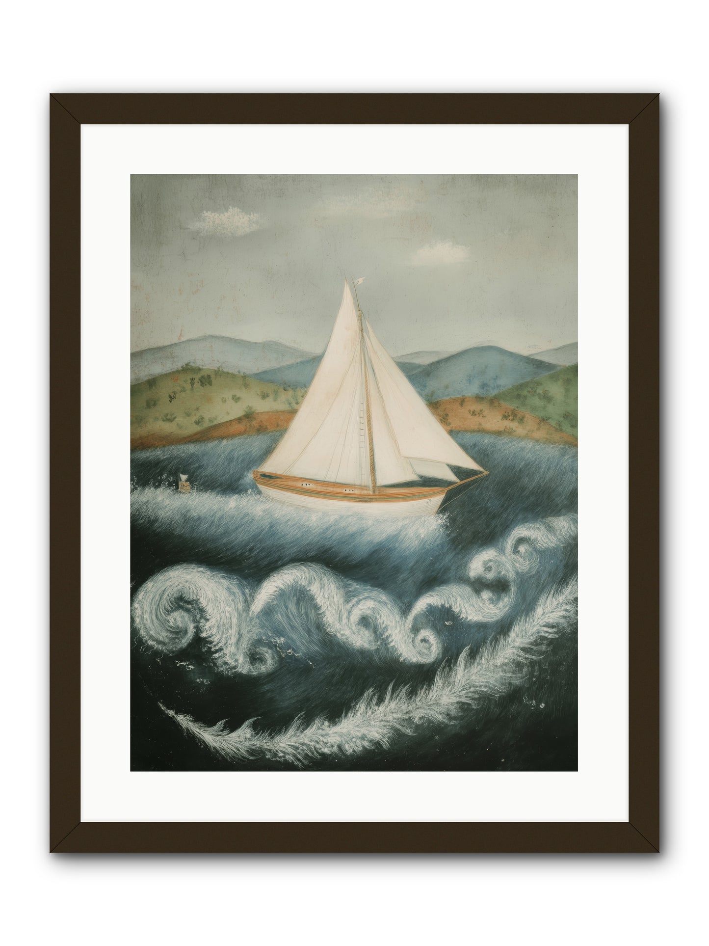 Wave Song Eternal -- Framed Print - Black 18x24