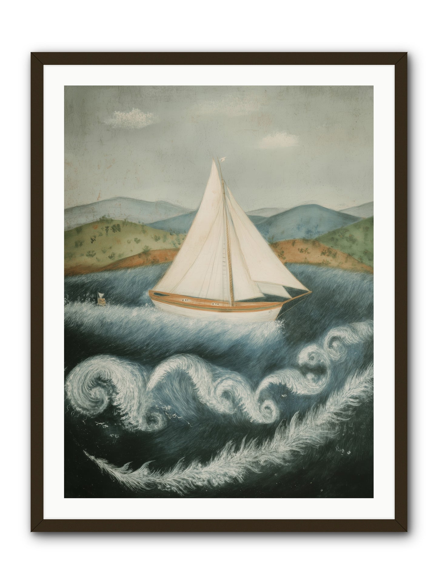 Wave Song Eternal -- Framed Print - Black 30x40