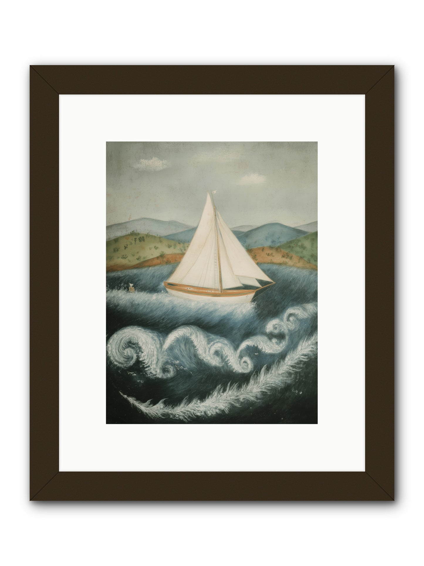 Wave Song Eternal -- Framed Print - Black 9x12