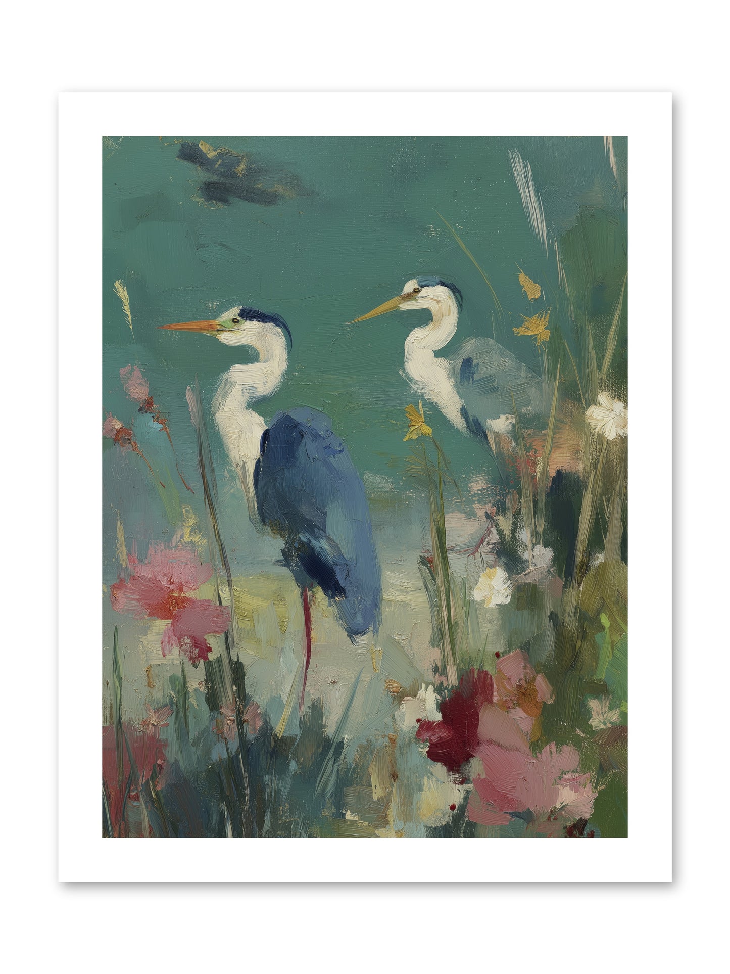Wave-Whispered Blooms -- Paper Print 12x16