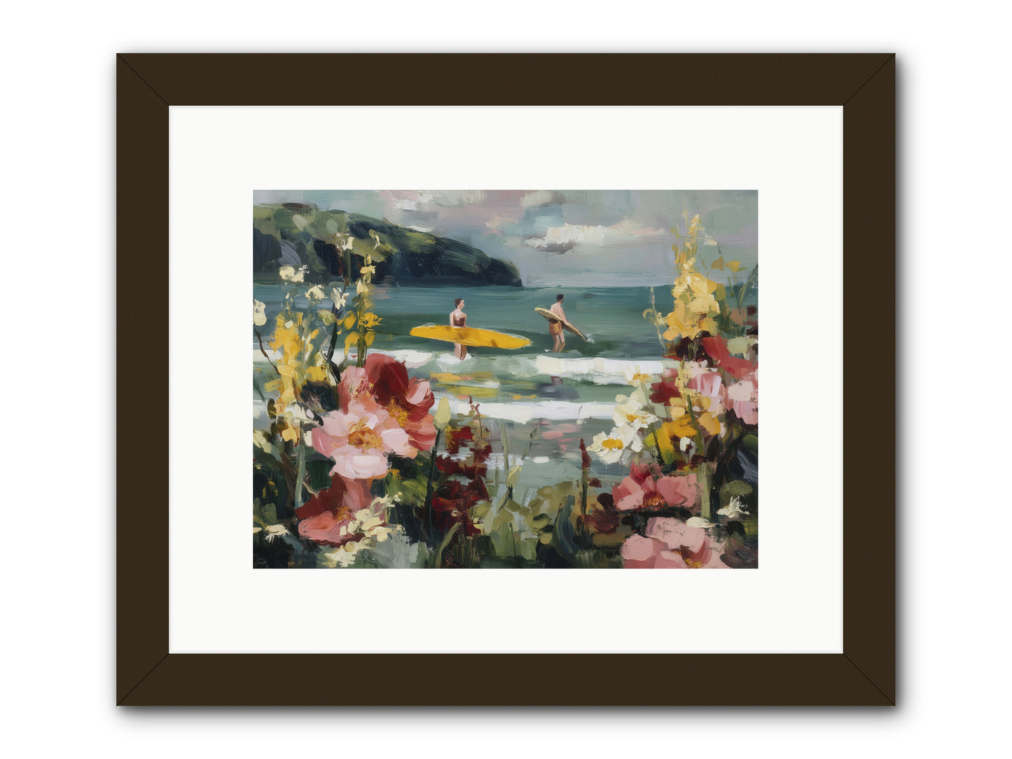 Wave Whisperers -- Framed Print - Black 12x9