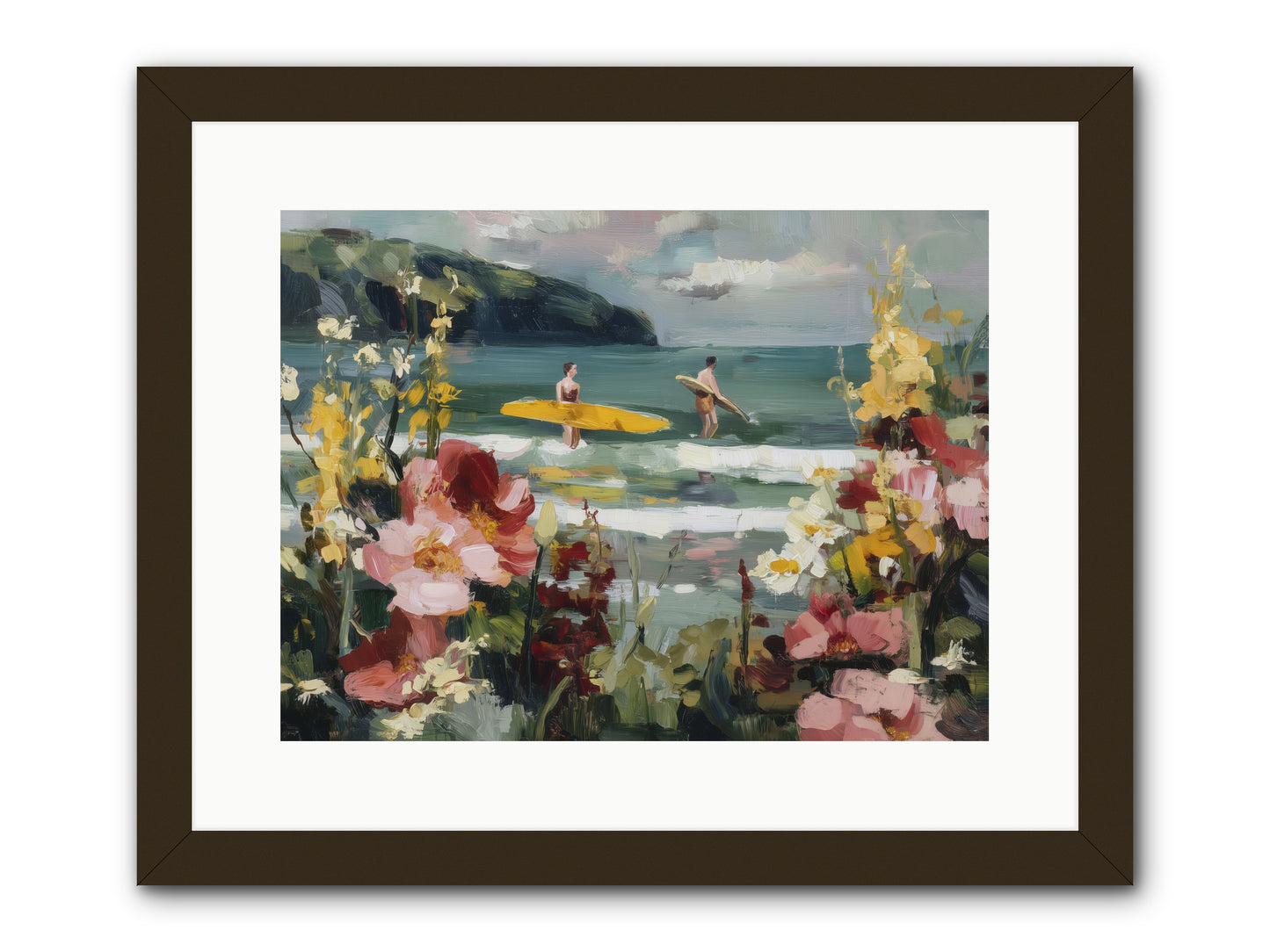 Wave Whisperers -- Framed Print - Black 16x12