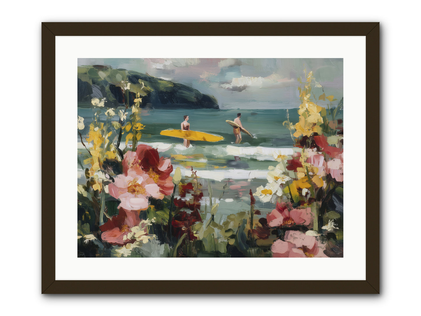 Wave Whisperers -- Framed Print - Black 24x18